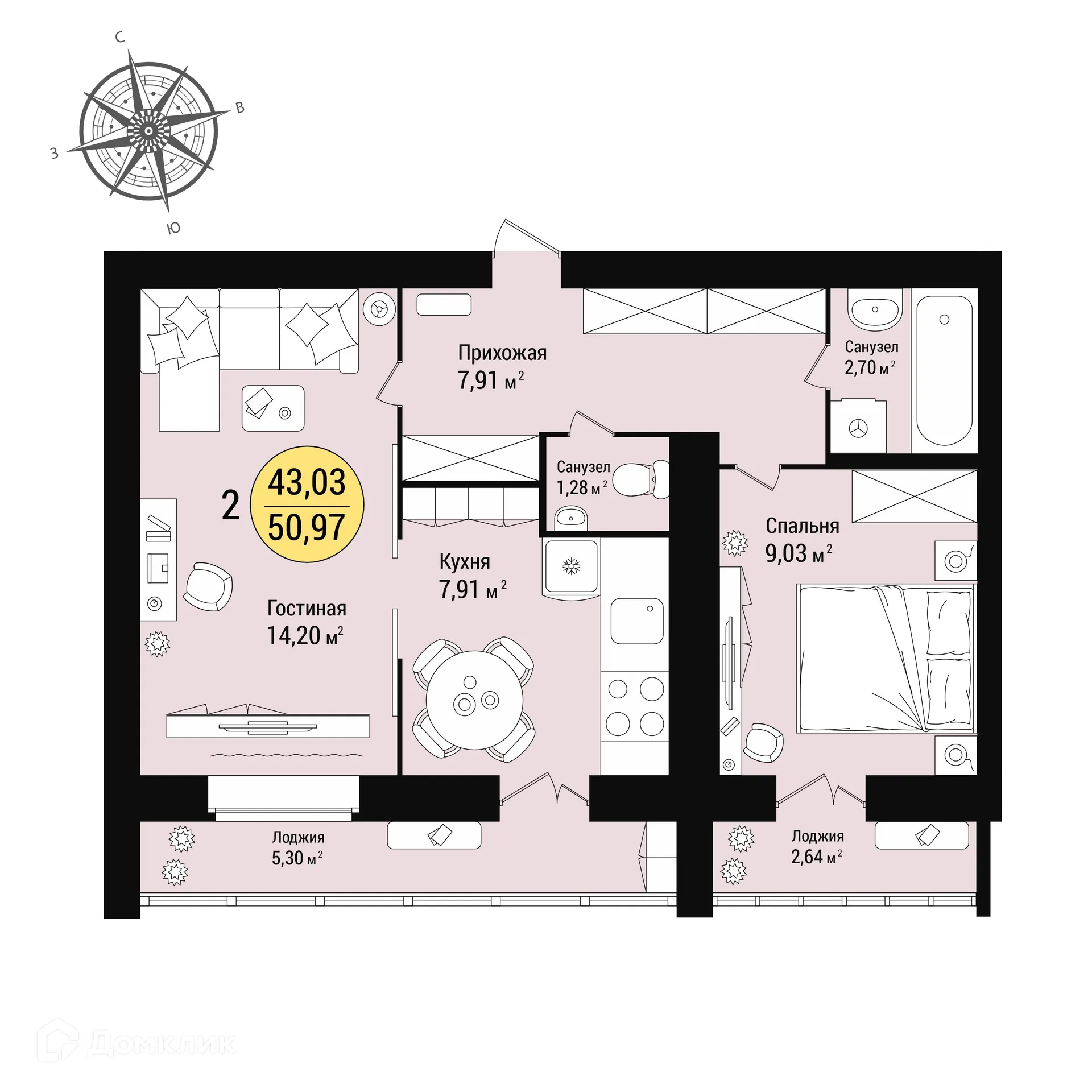 Фото квартиры в ЖК в м/р «Западный»