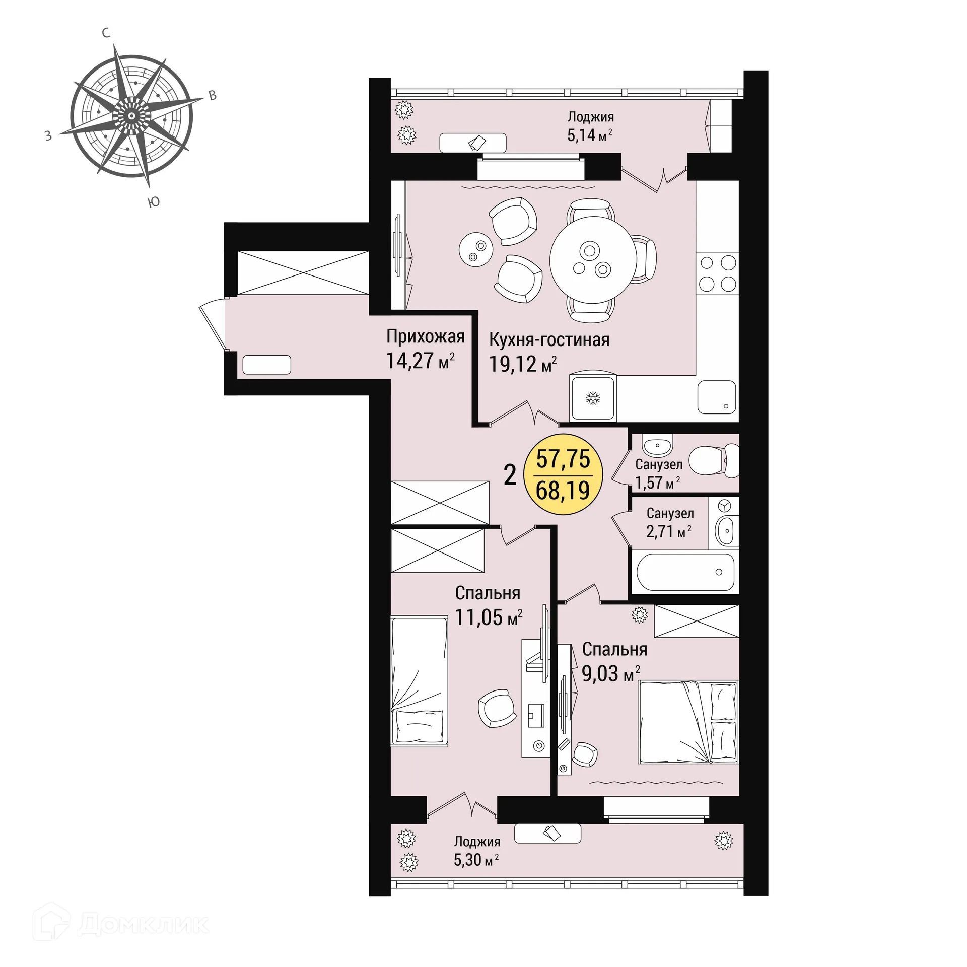 Фото квартиры в ЖК в м/р «Западный»