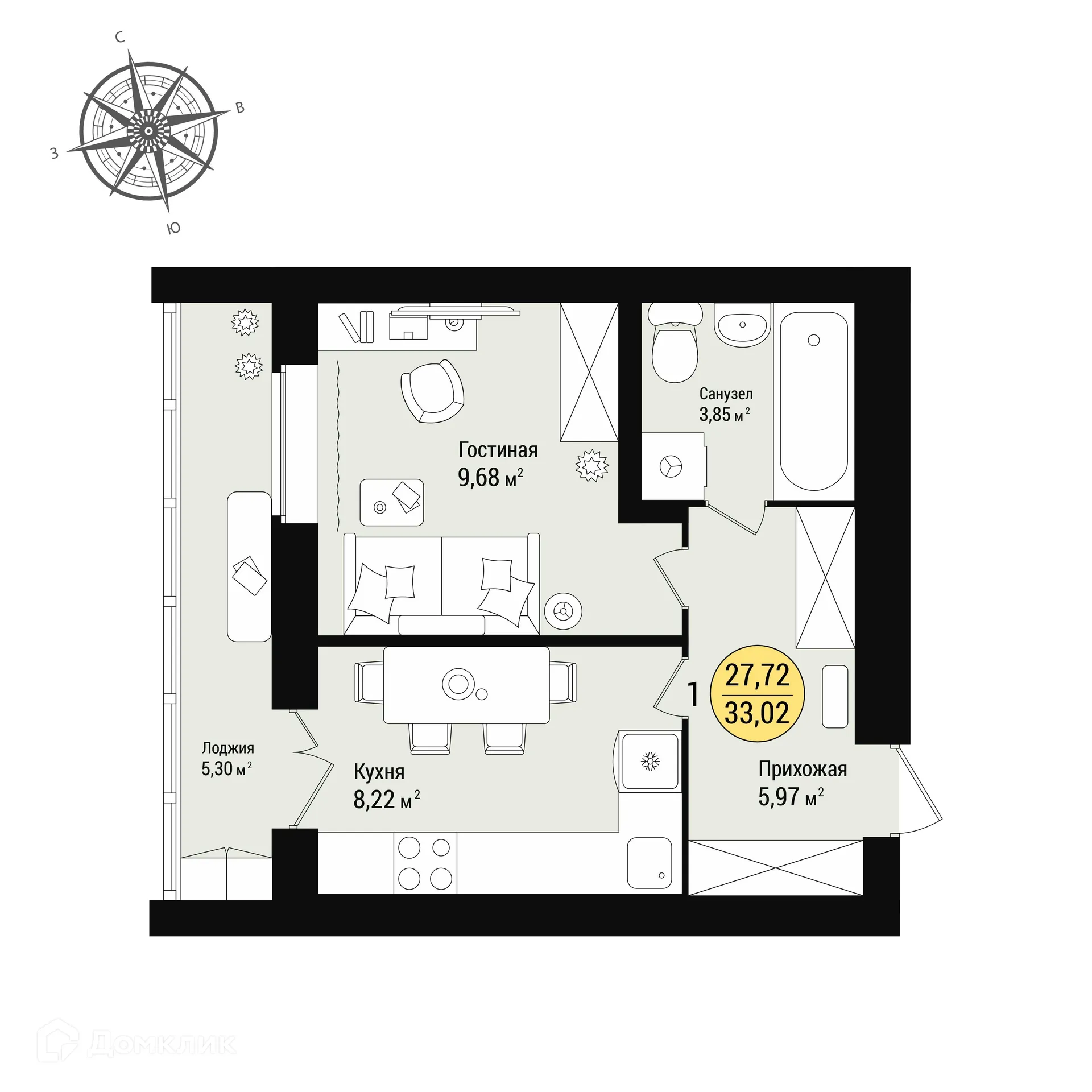 Фото квартиры в ЖК в м/р «Западный»