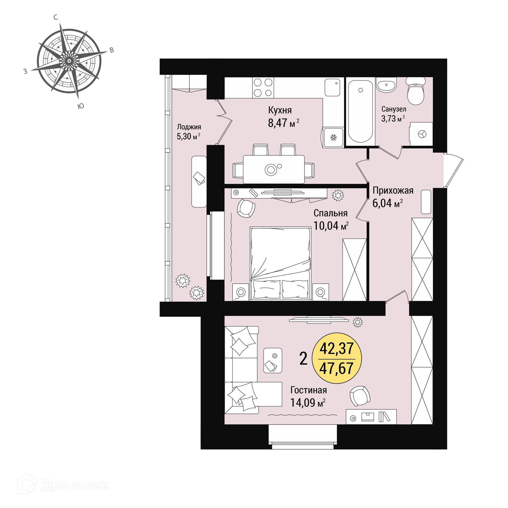Фото квартиры в ЖК в м/р «Западный»