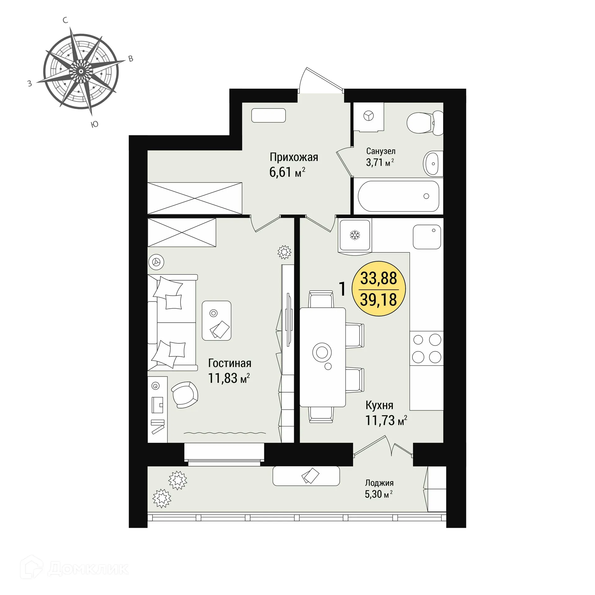 Фото квартиры в ЖК в м/р «Западный»