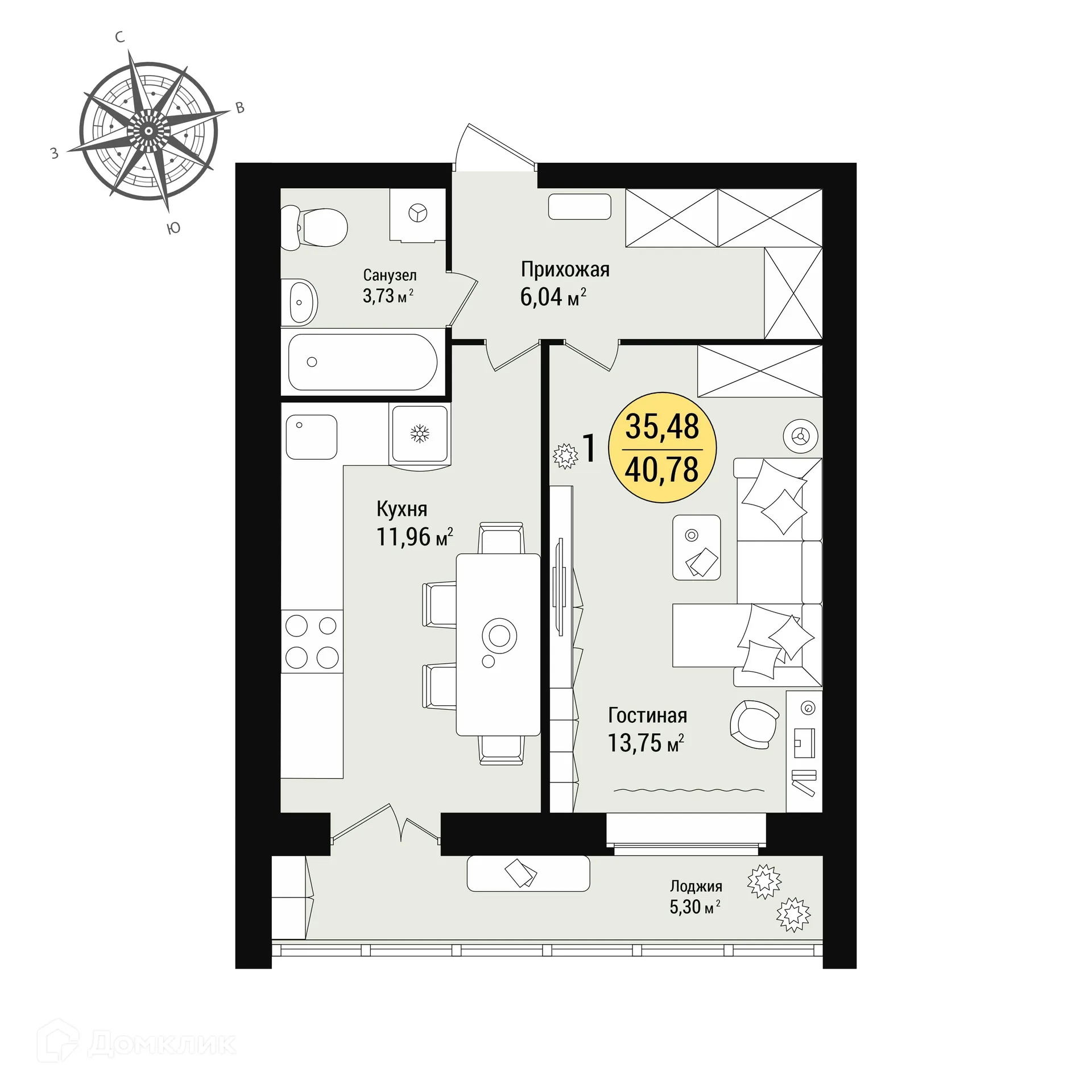 Фото квартиры в ЖК в м/р «Западный»