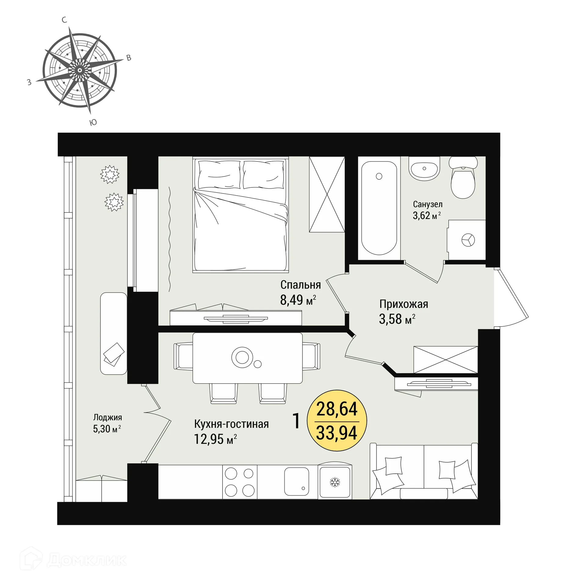 Фото квартиры в ЖК в м/р «Западный»