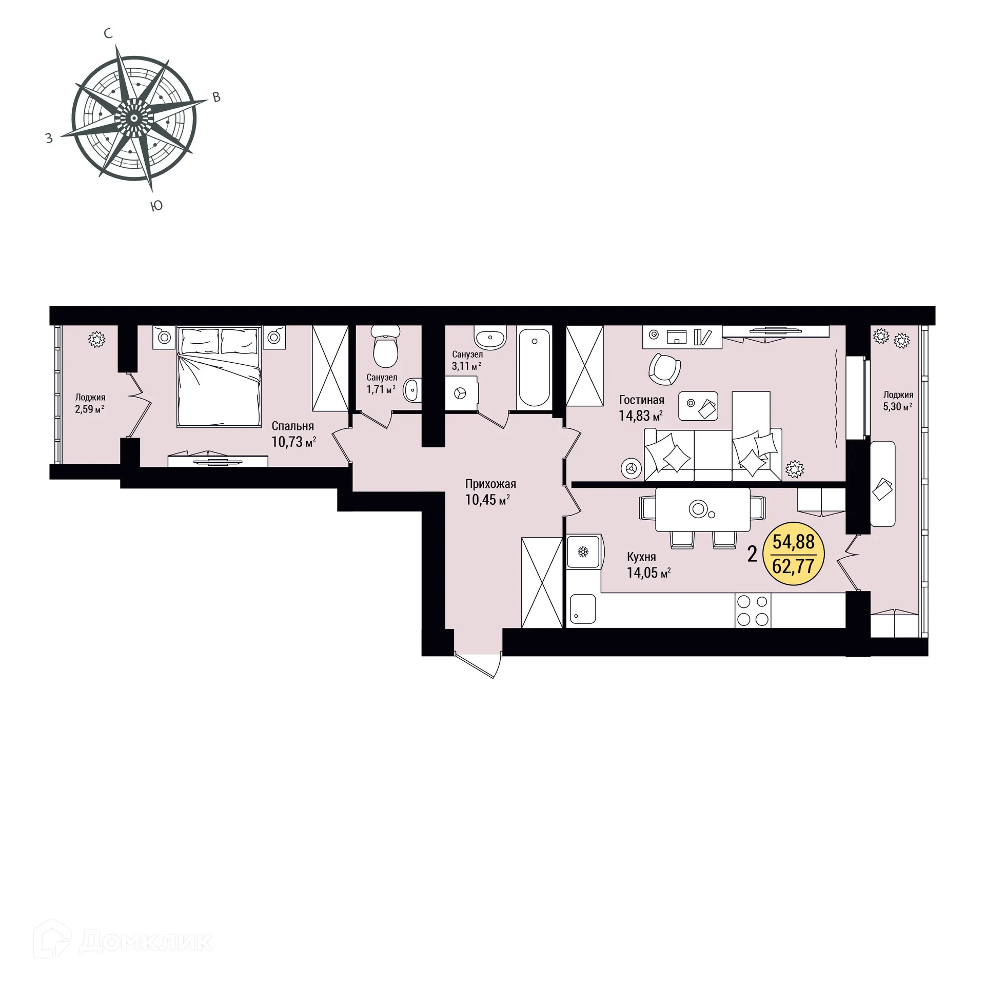 Фото квартиры в ЖК в м/р «Западный»