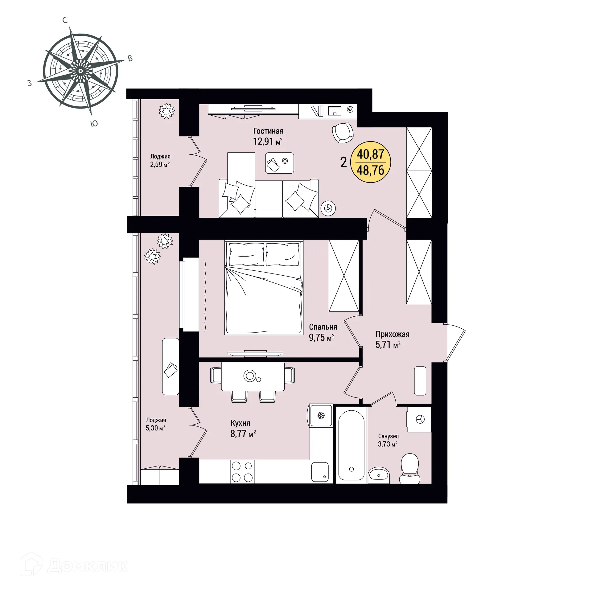 Фото квартиры в ЖК в м/р «Западный»