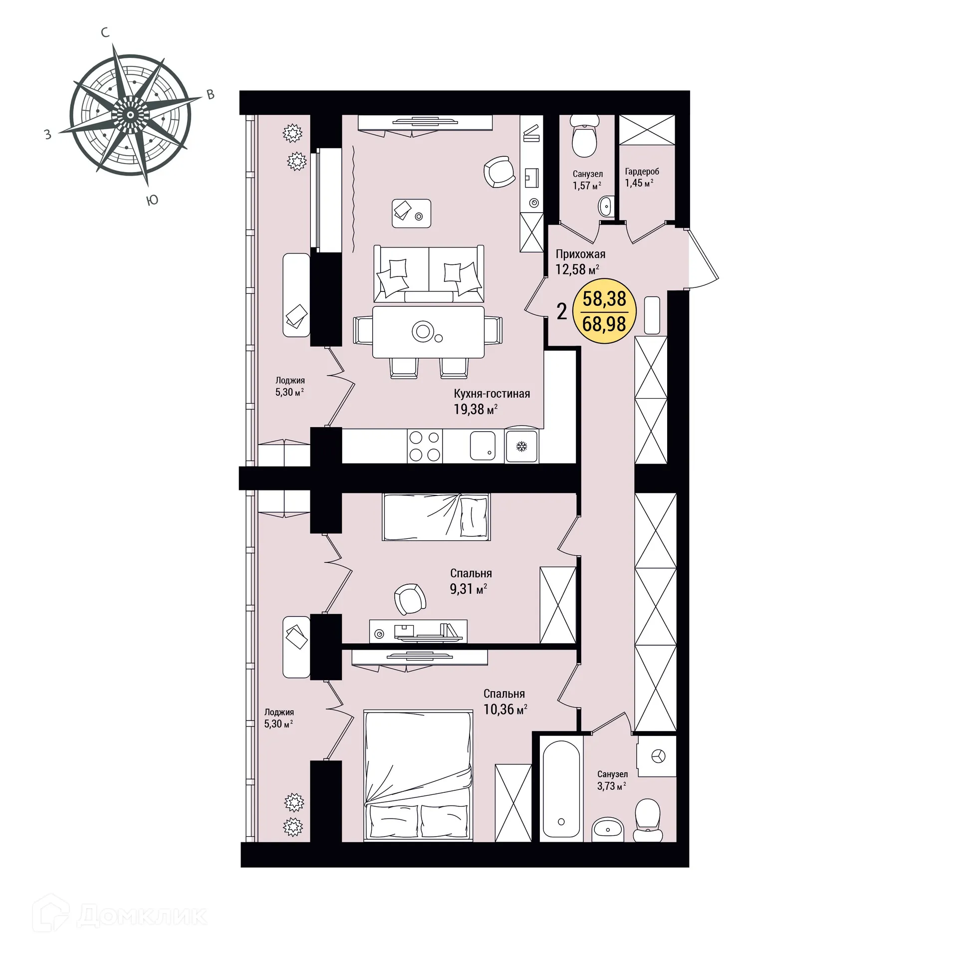 Фото квартиры в ЖК в м/р «Западный»