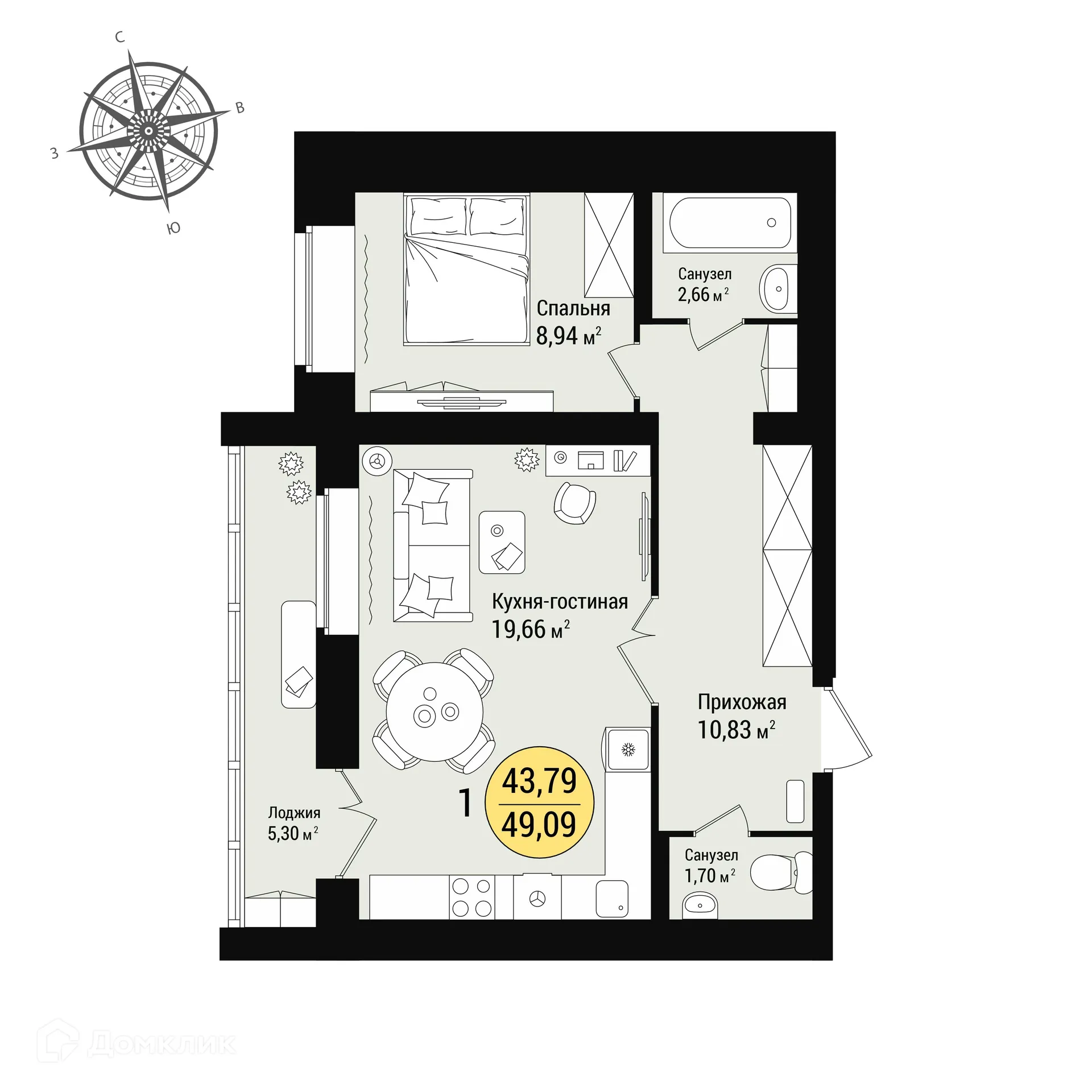 Фото квартиры в ЖК в м/р «Западный»