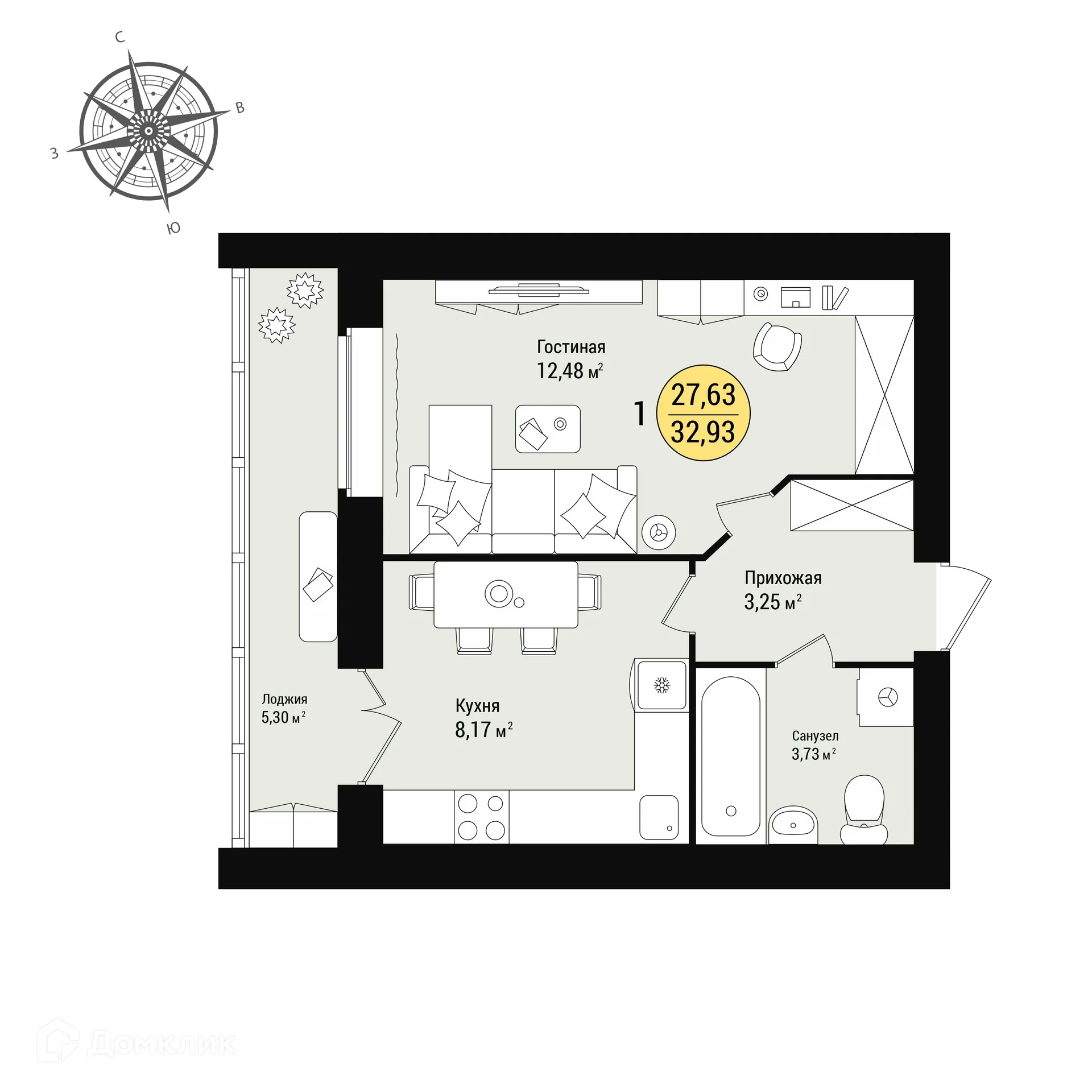 Фото квартиры в ЖК в м/р «Западный»