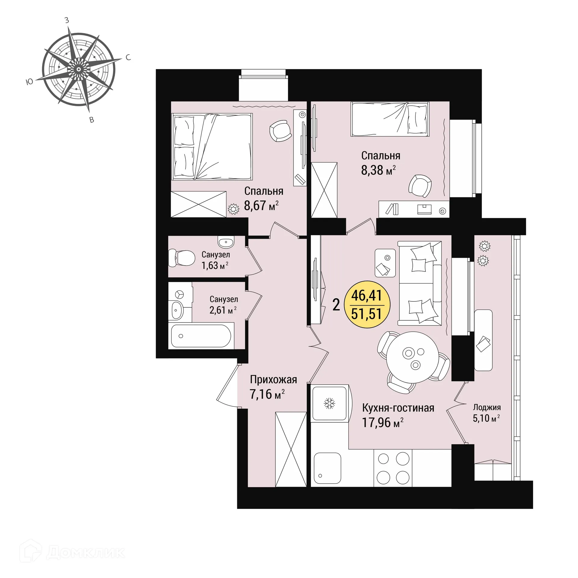 Фото квартиры в ЖК в м/р «Западный»