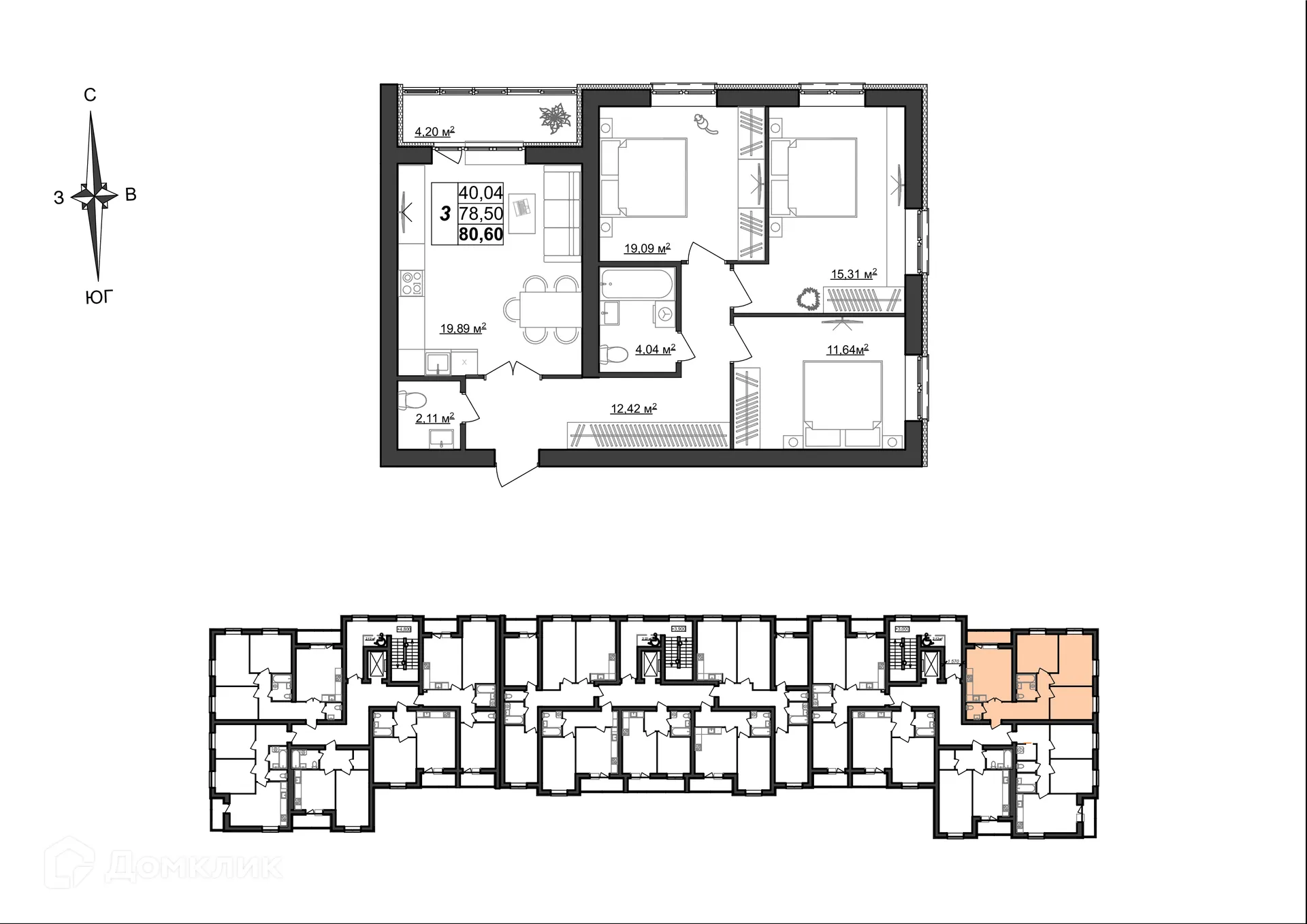 Фото квартиры в ЖК по ул. Большевистская