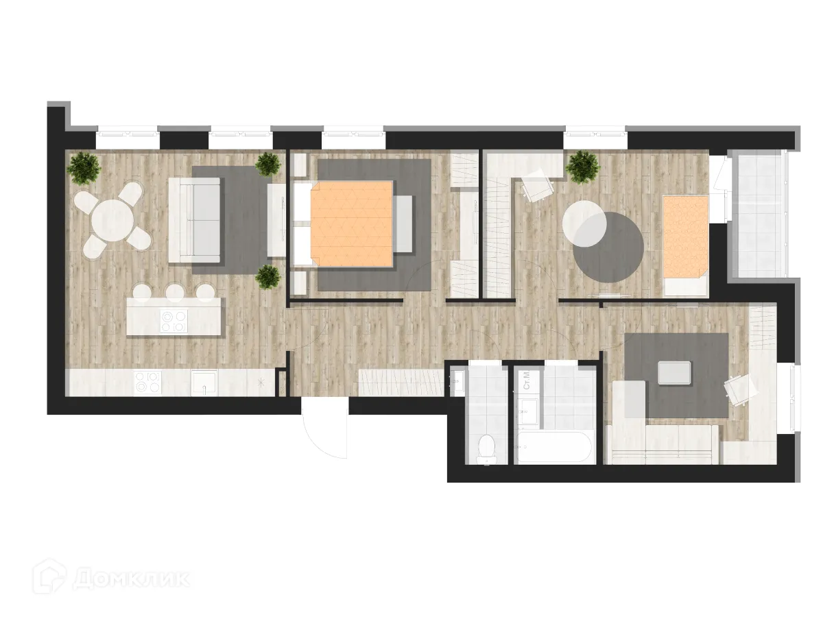 Фото квартиры в ЖК ЯНТАРНЫЙ