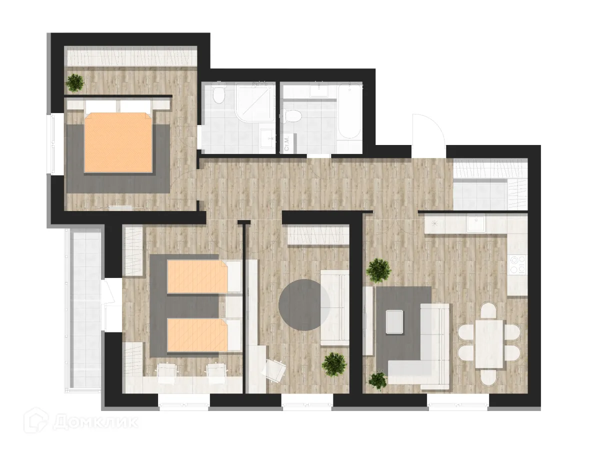 Фото квартиры в ЖК ЯНТАРНЫЙ