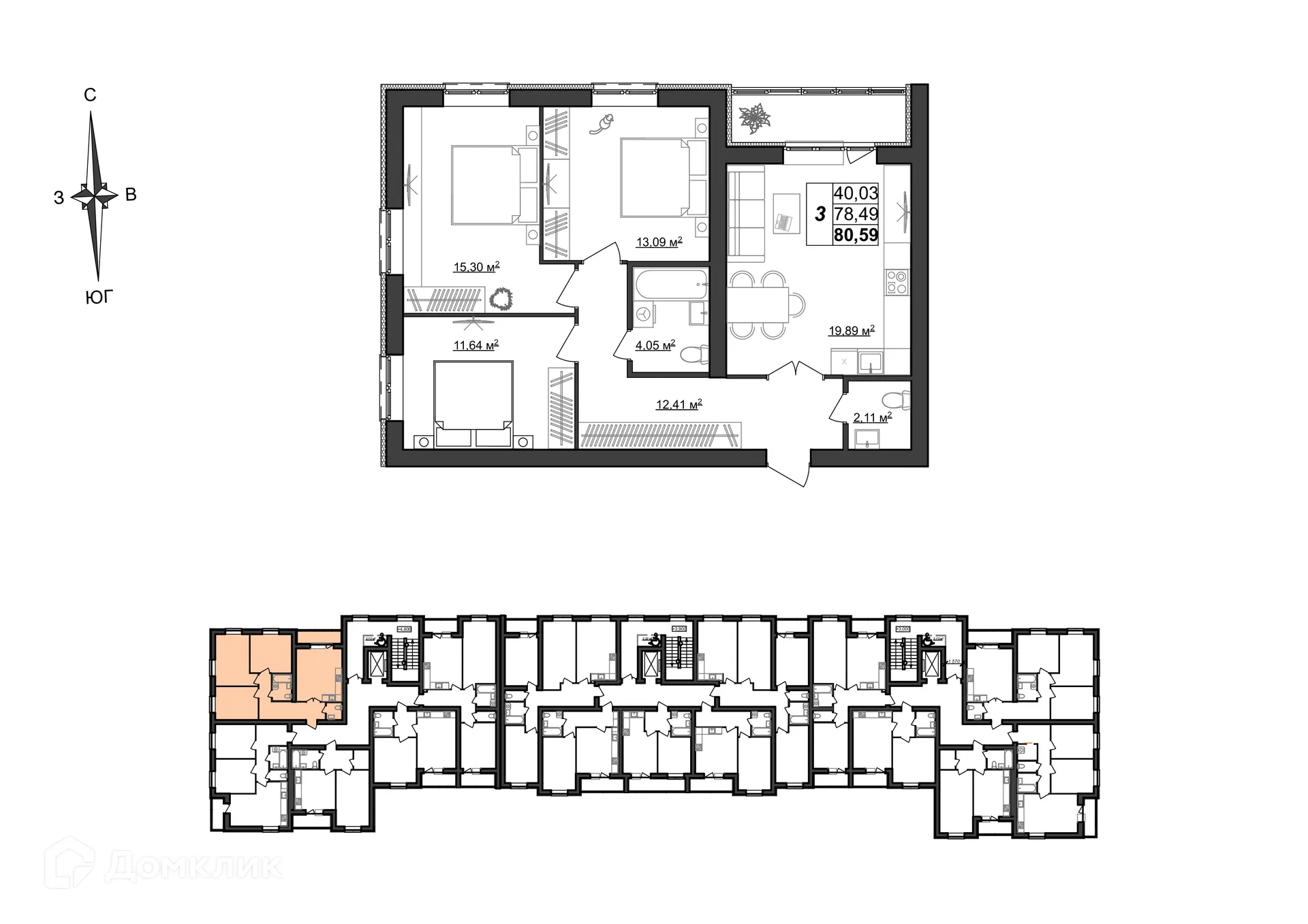 Фото квартиры в ЖК по ул. Большевистская