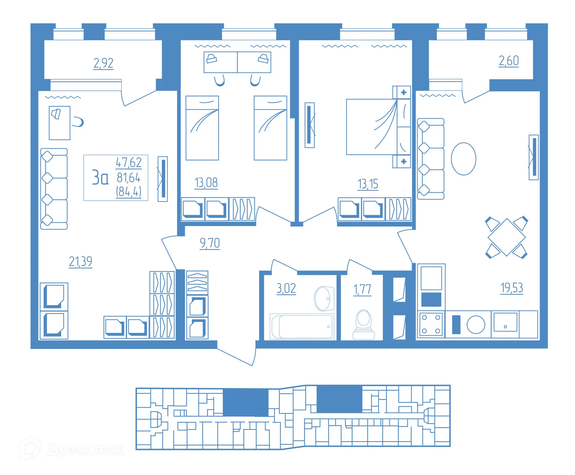Фото квартиры в ЖК Акварель