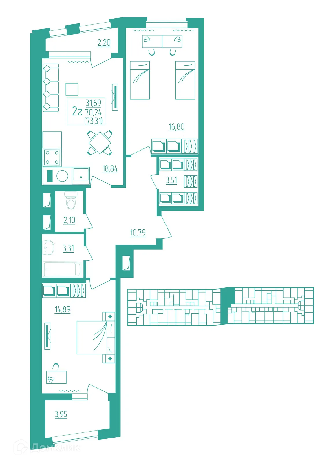 Фото квартиры в ЖК Акварель