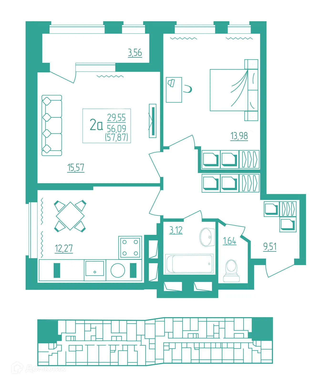 Фото квартиры в ЖК Акварель