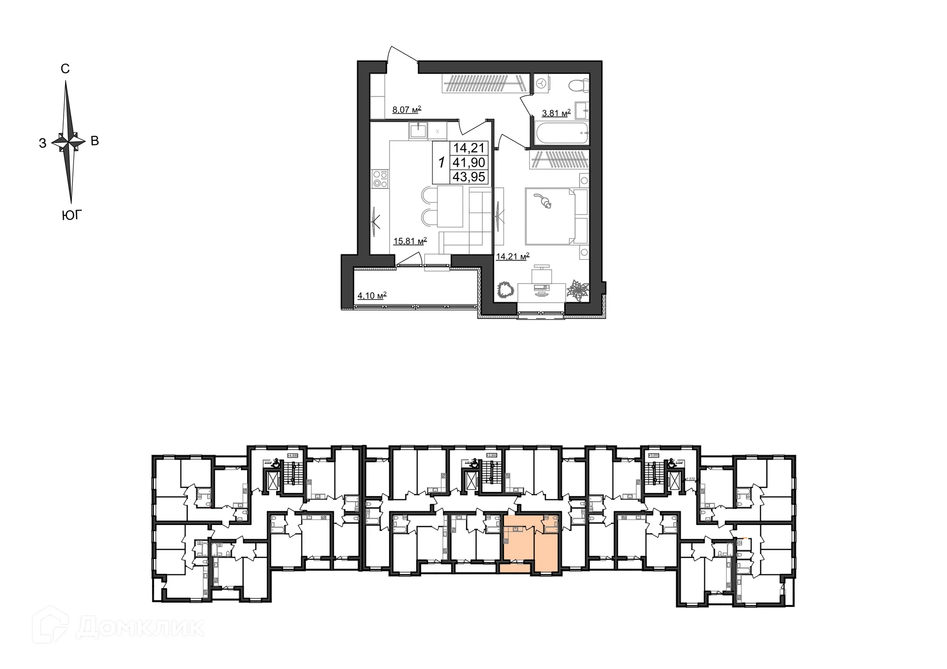 Фото квартиры в ЖК по ул. Большевистская