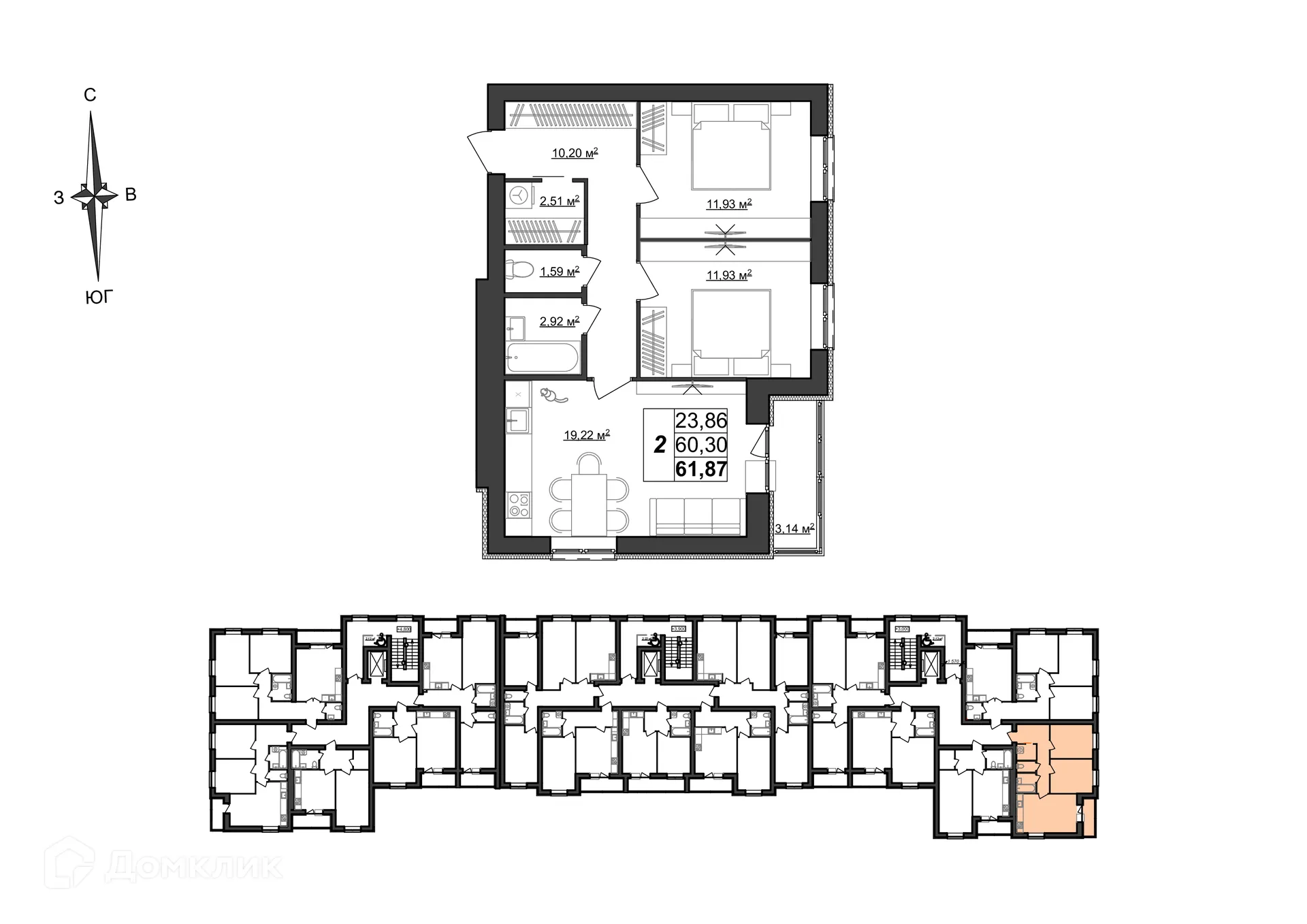 Фото квартиры в ЖК по ул. Большевистская