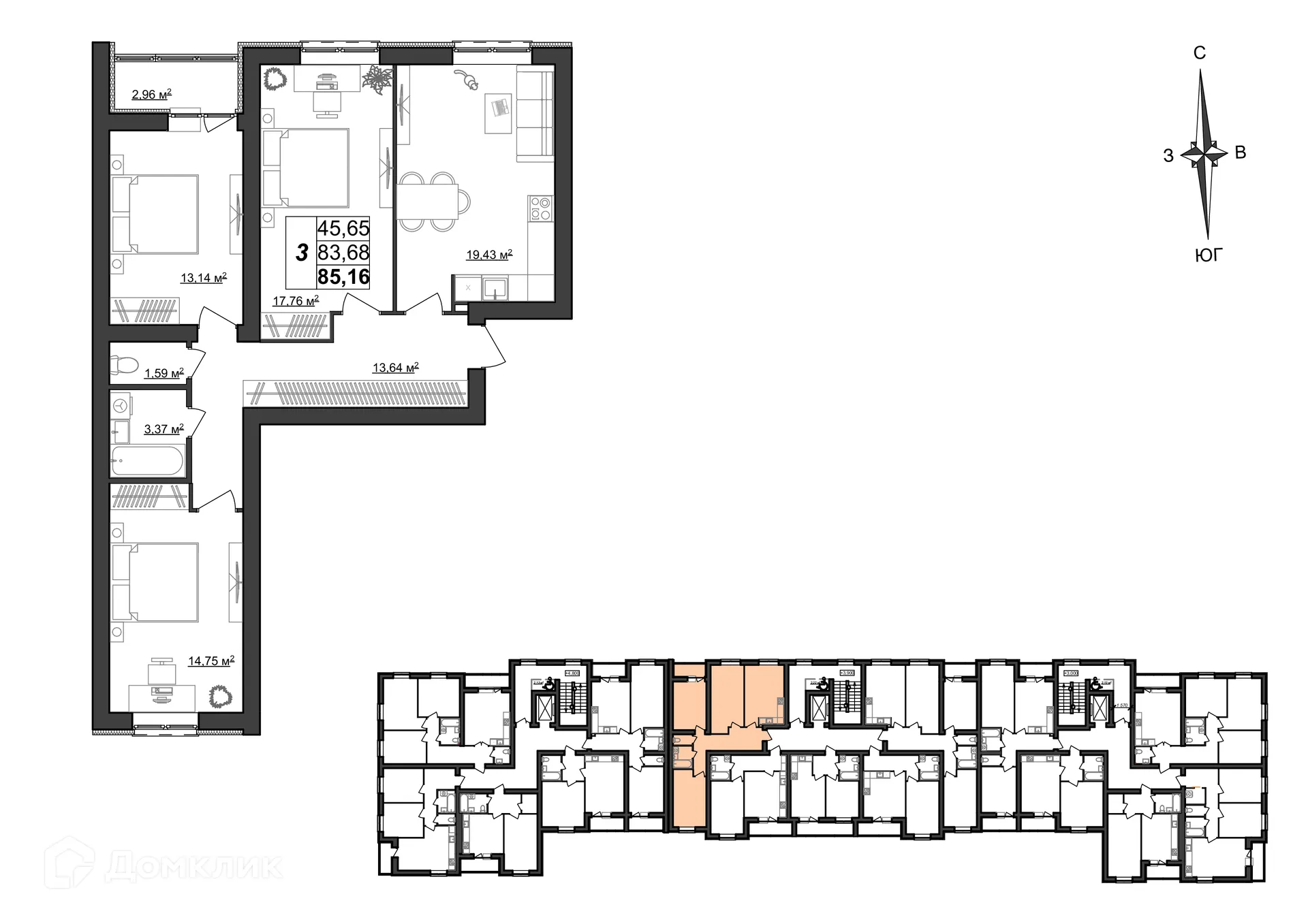 Фото квартиры в ЖК по ул. Большевистская