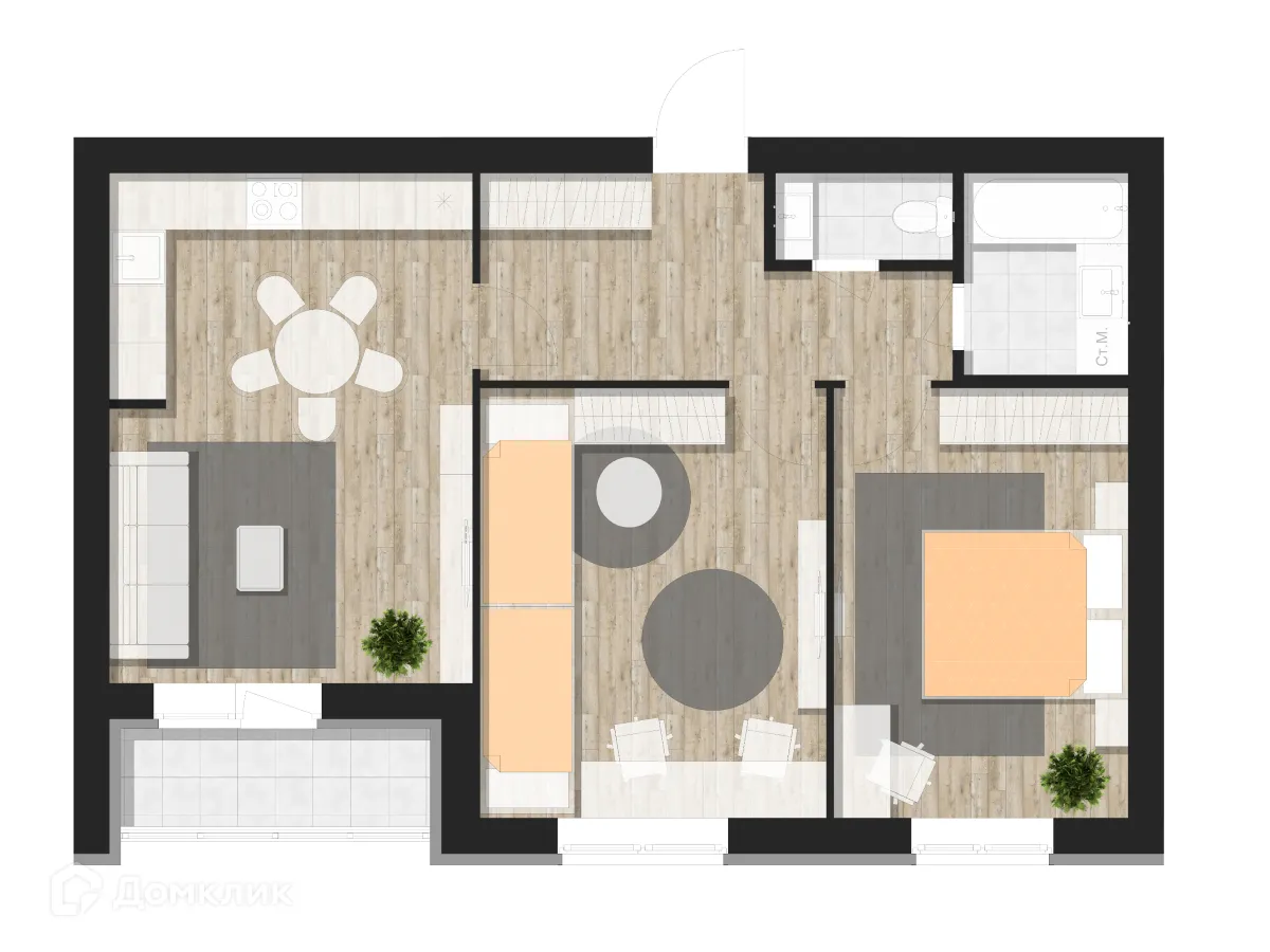 Фото квартиры в ЖК ЯНТАРНЫЙ