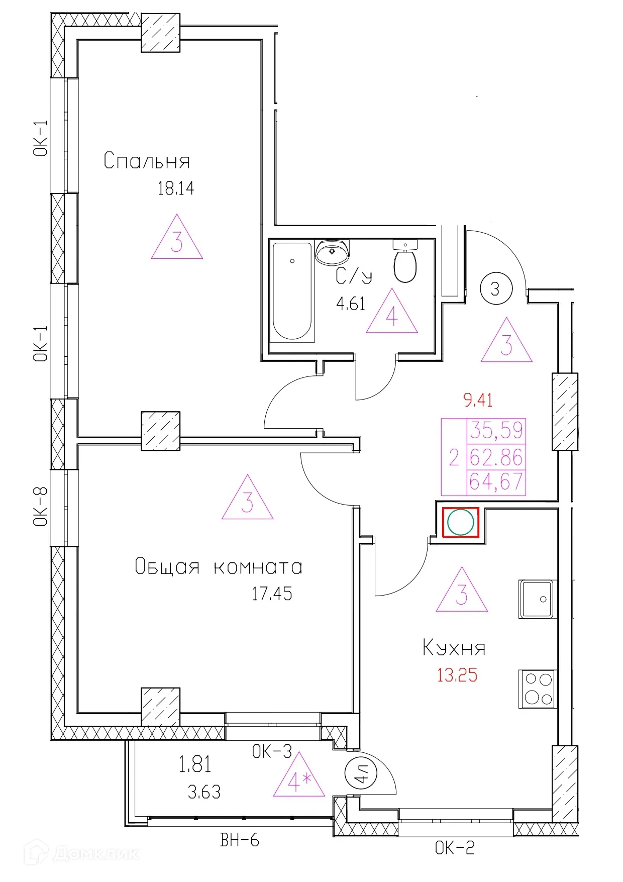 Фото квартиры в ЖК Сайдыы