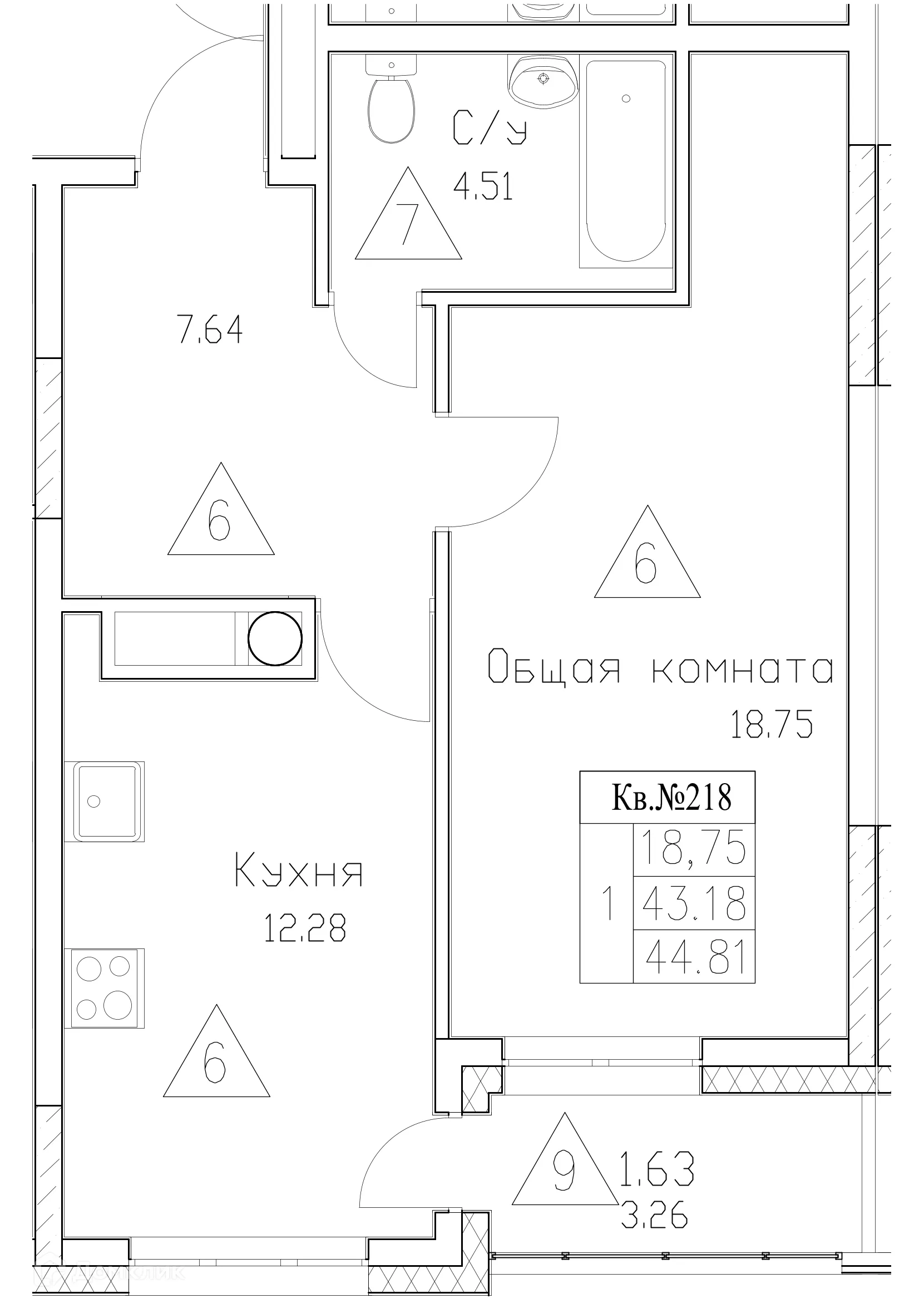 Фото квартиры в ЖК Сайдыы