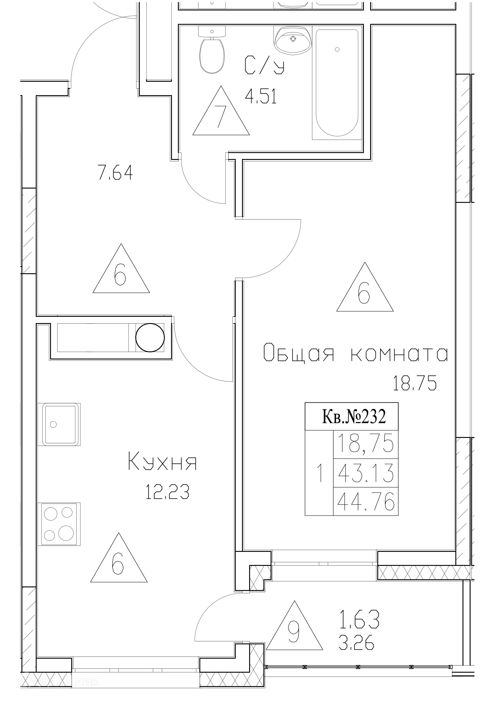 Фото квартиры в ЖК Сайдыы