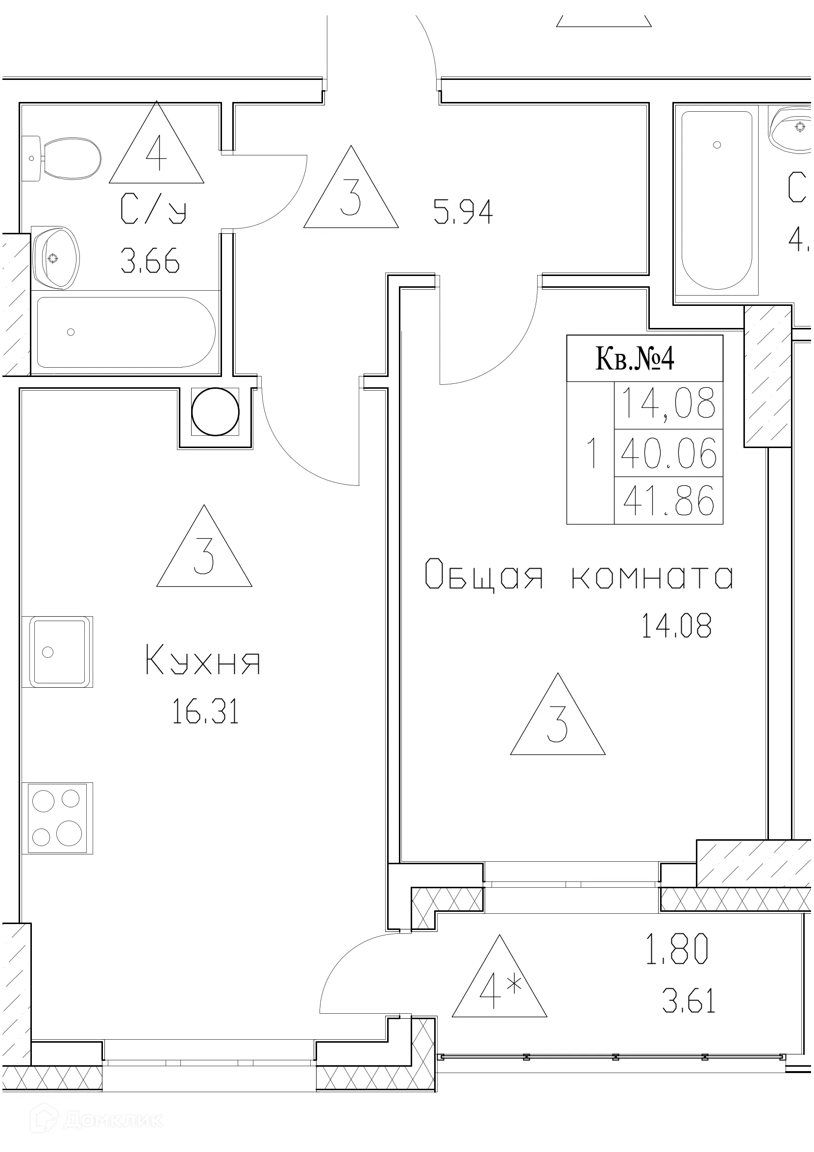 Фото квартиры в ЖК Сайдыы