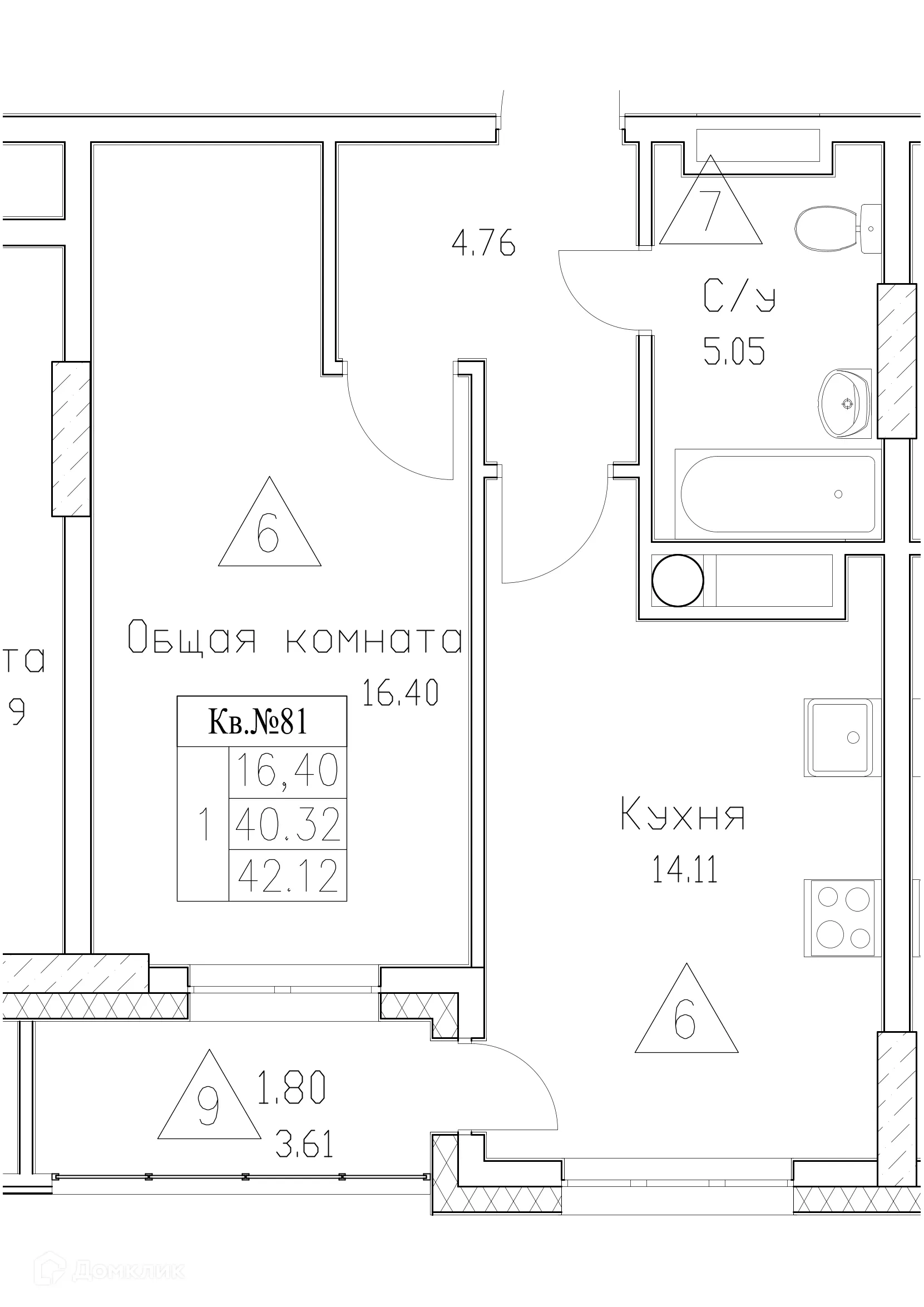 Фото квартиры в ЖК Сайдыы