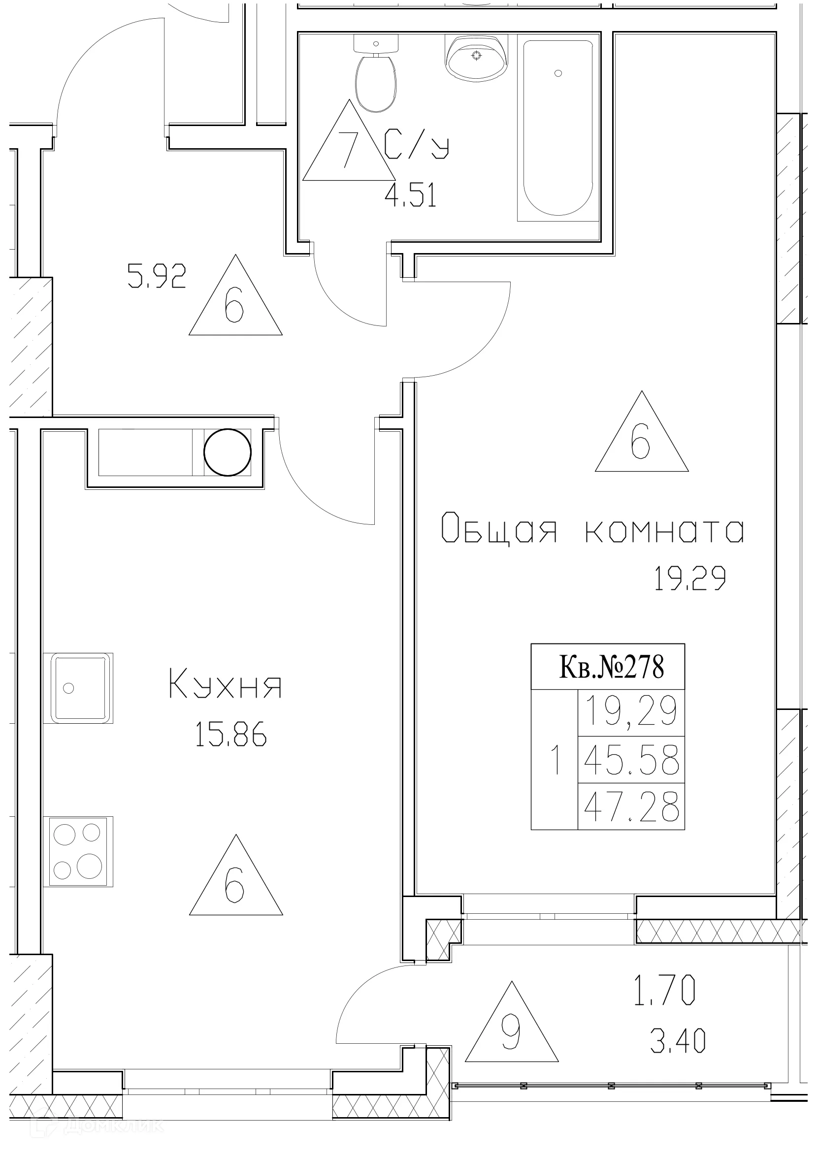Фото квартиры в ЖК Сайдыы