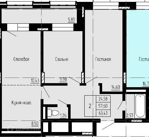 Фото квартиры в ЖК по ул. Семена Данилова