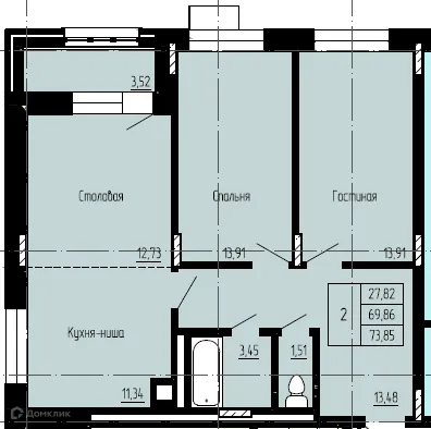 Фото квартиры в ЖК по ул. Семена Данилова