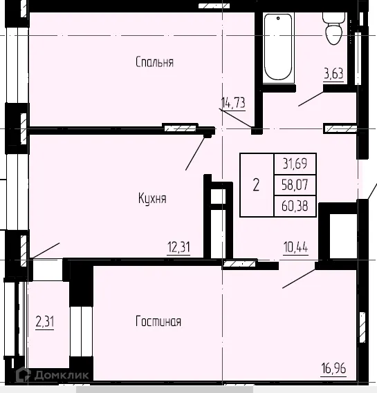 Фото квартиры в ЖК по ул. Семена Данилова