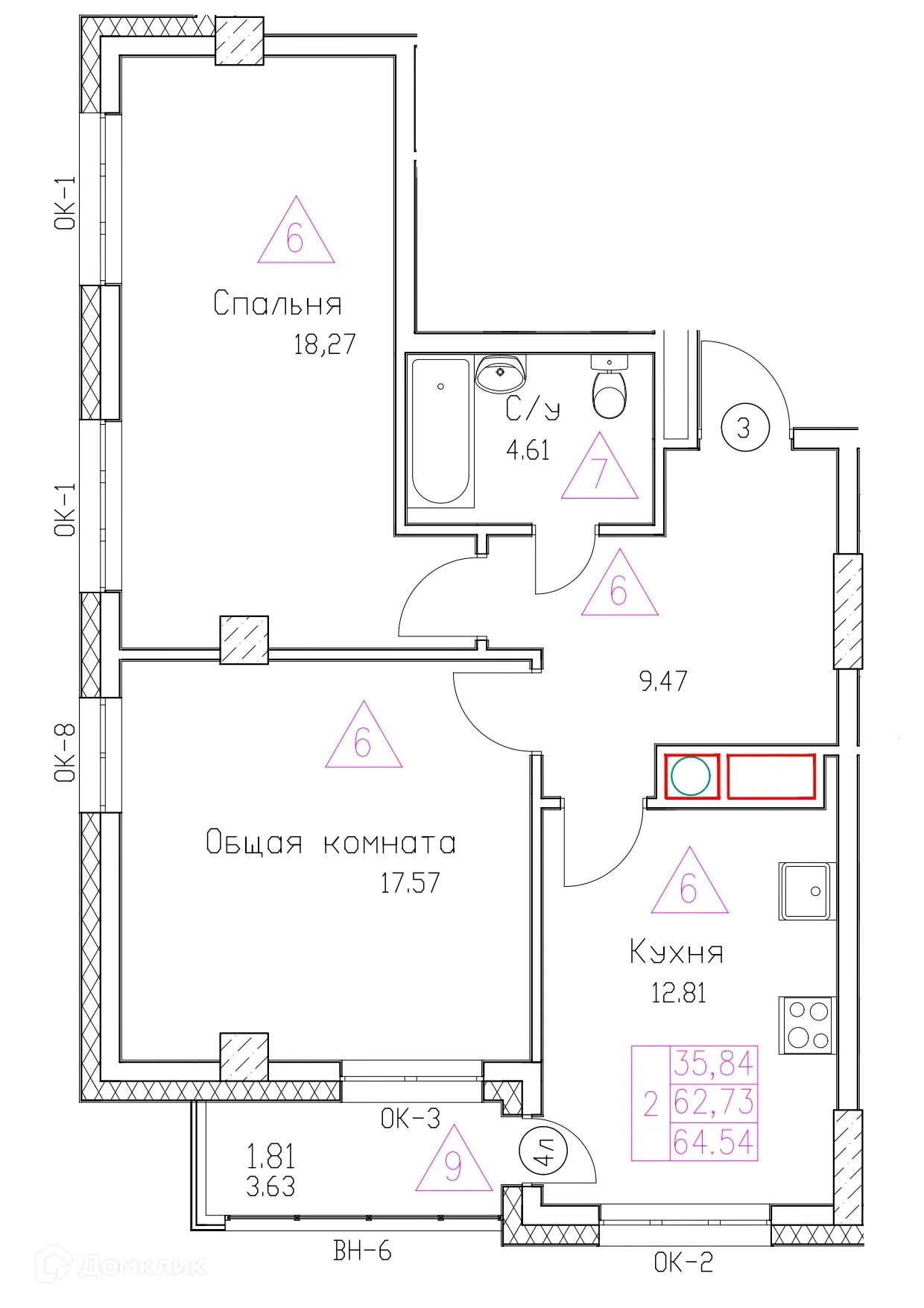 Фото квартиры в ЖК Сайдыы