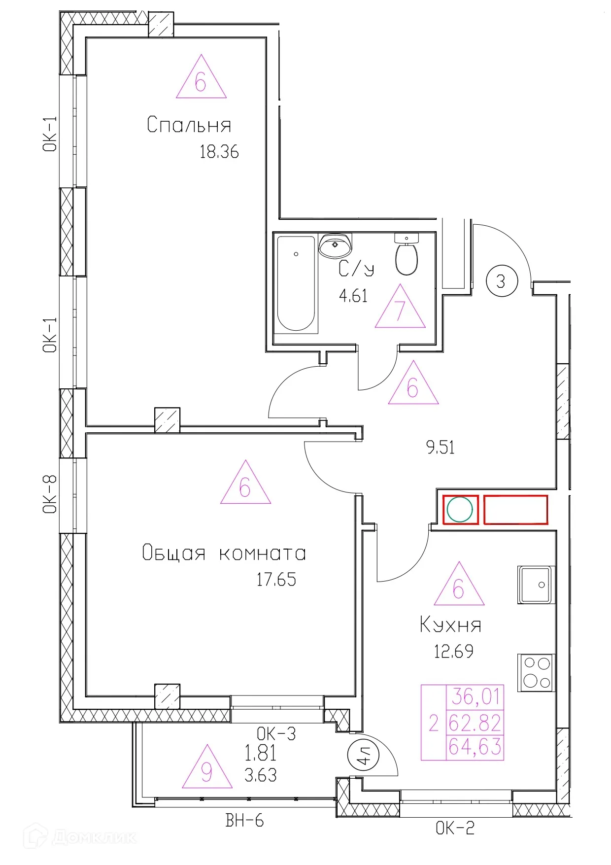 Фото квартиры в ЖК Сайдыы
