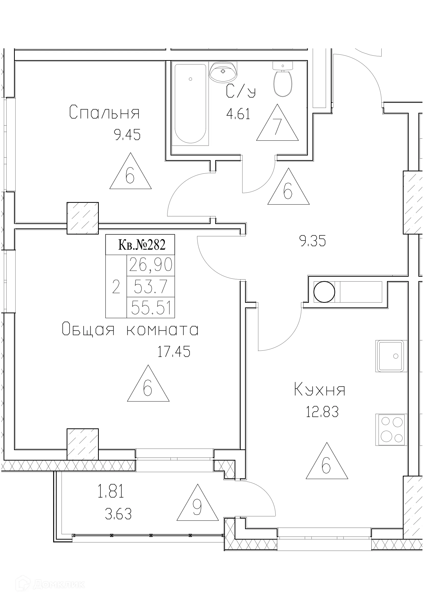 Фото квартиры в ЖК Сайдыы