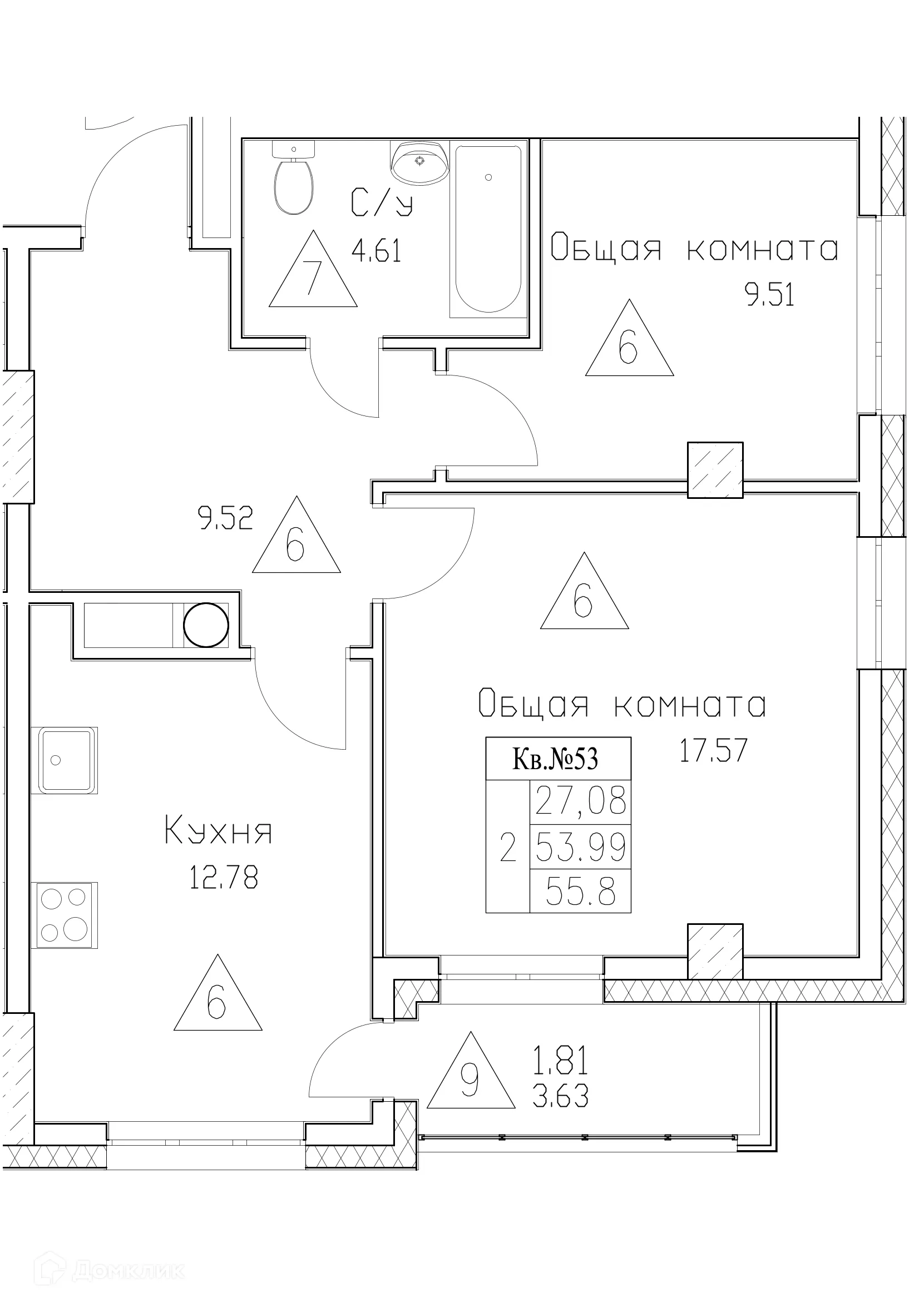 Фото квартиры в ЖК Сайдыы