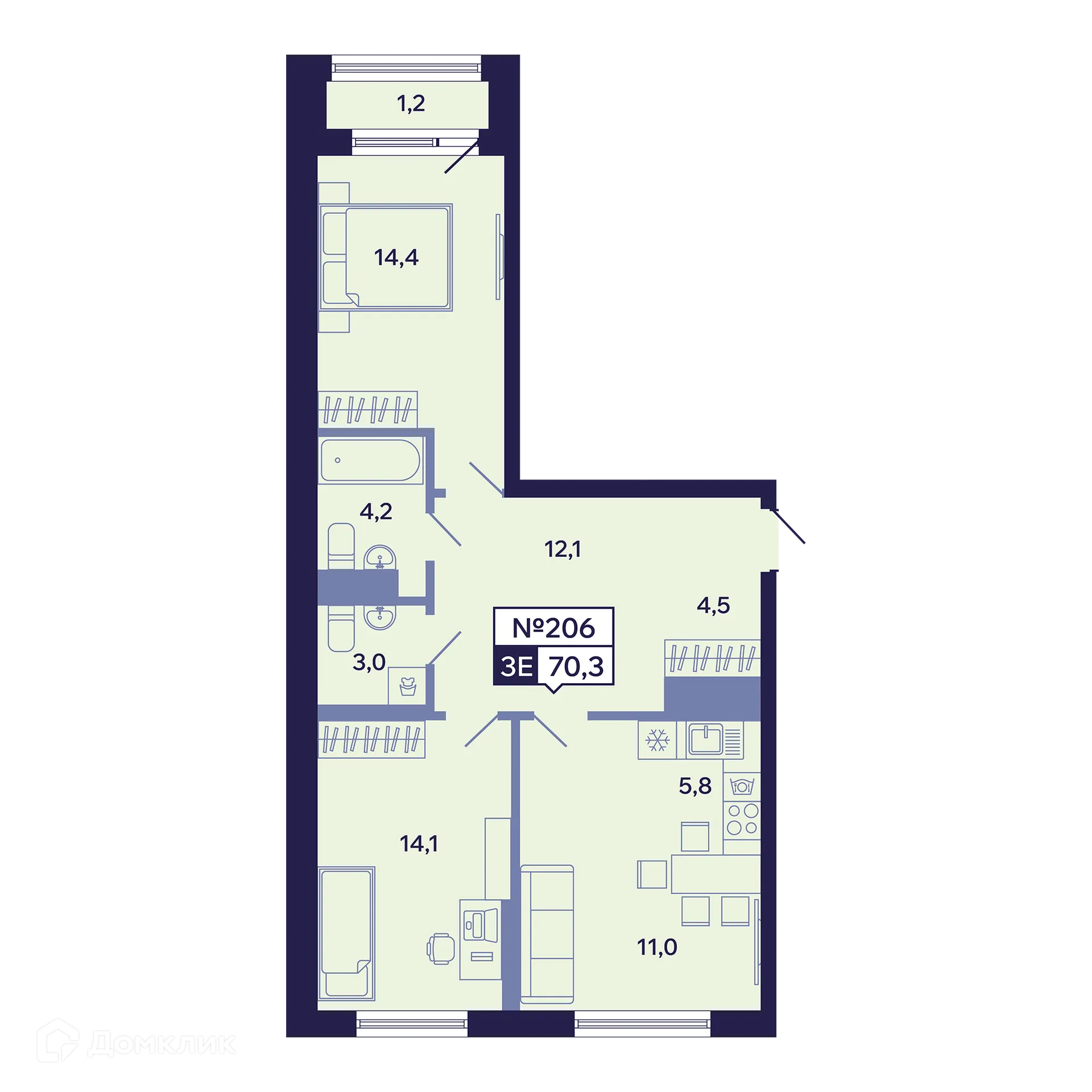 Фото квартиры в ЖК Ленские высоты