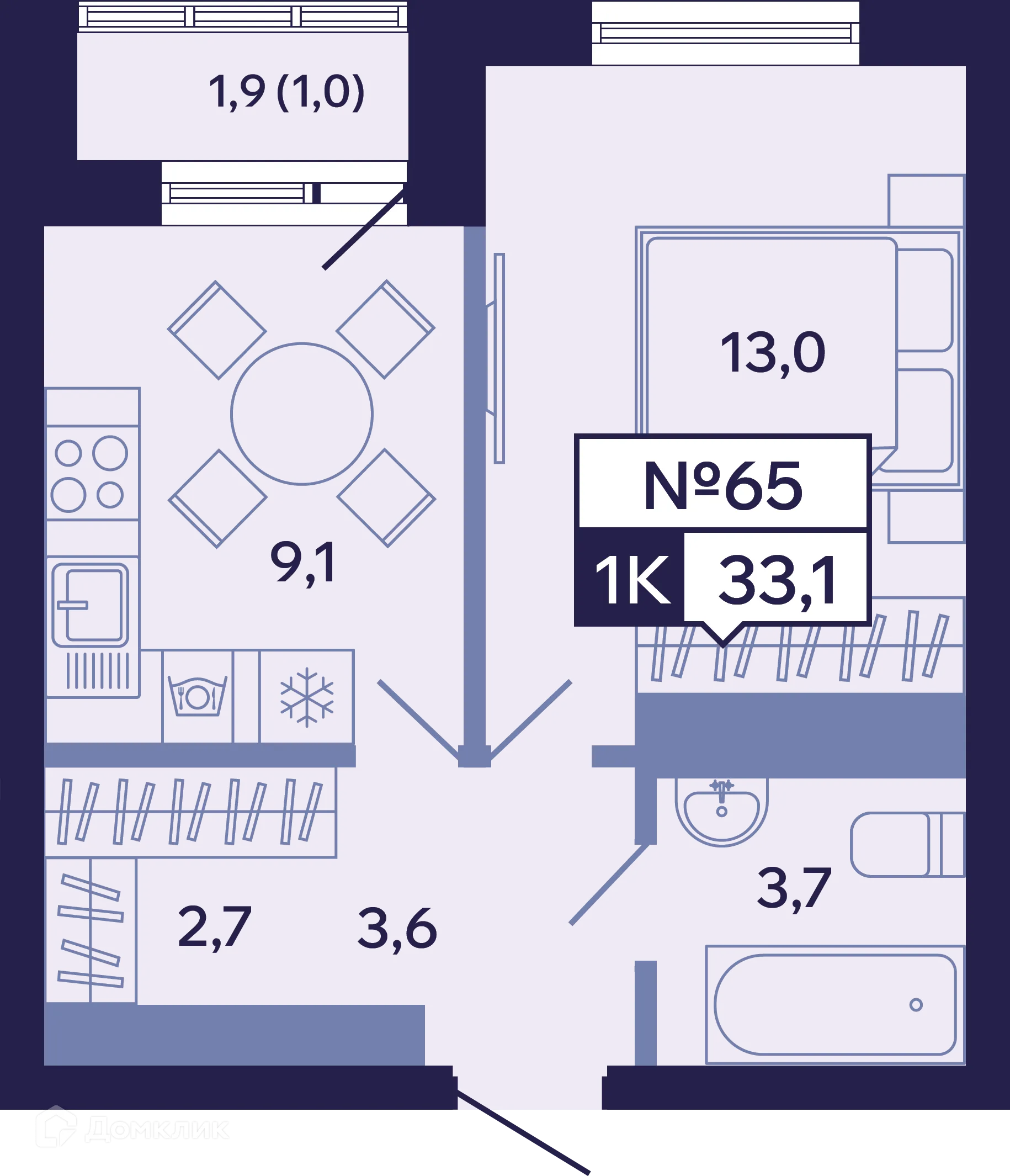 Фото квартиры в ЖК Ленские высоты