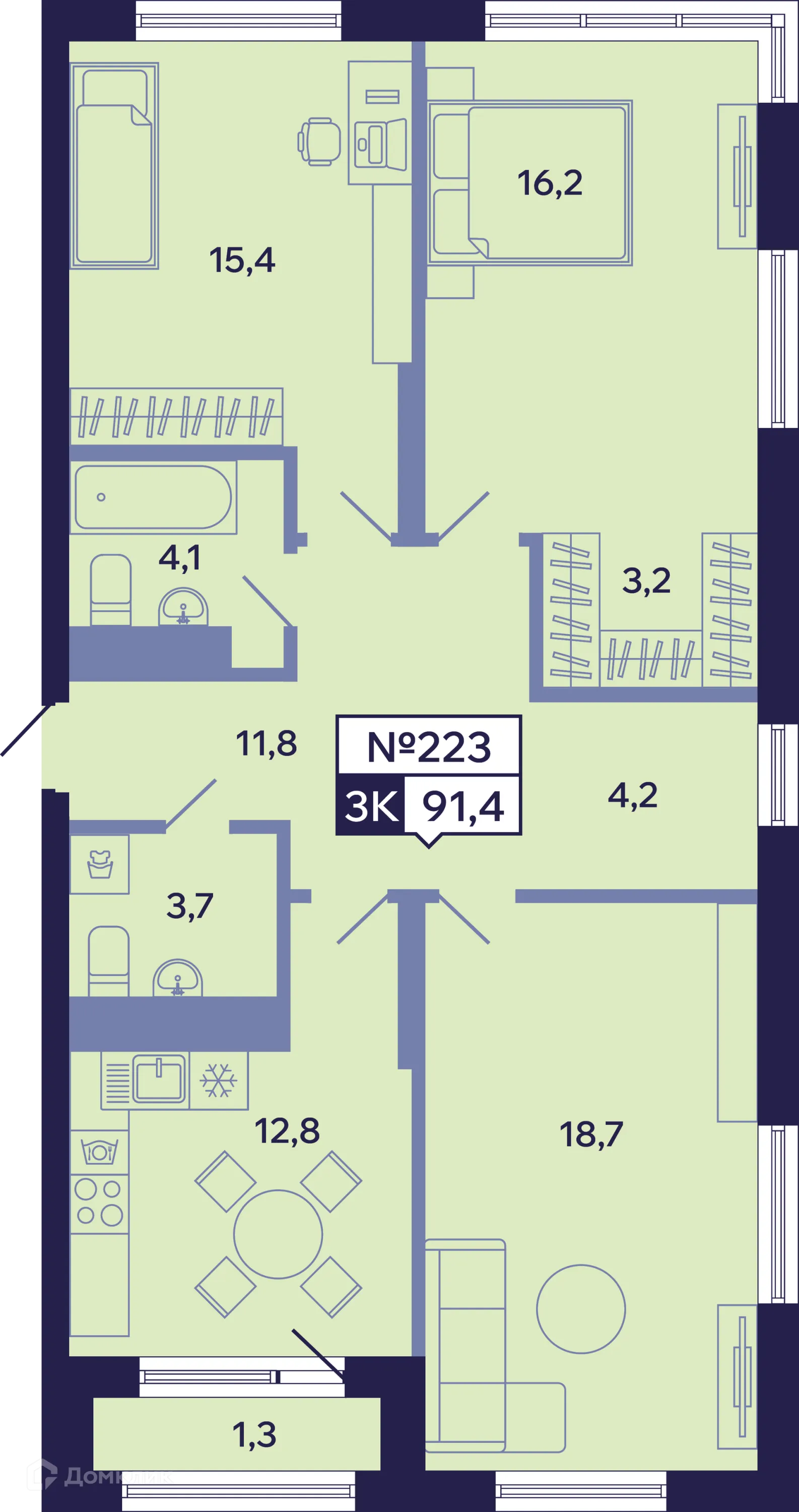 Фото квартиры в ЖК Ленские высоты