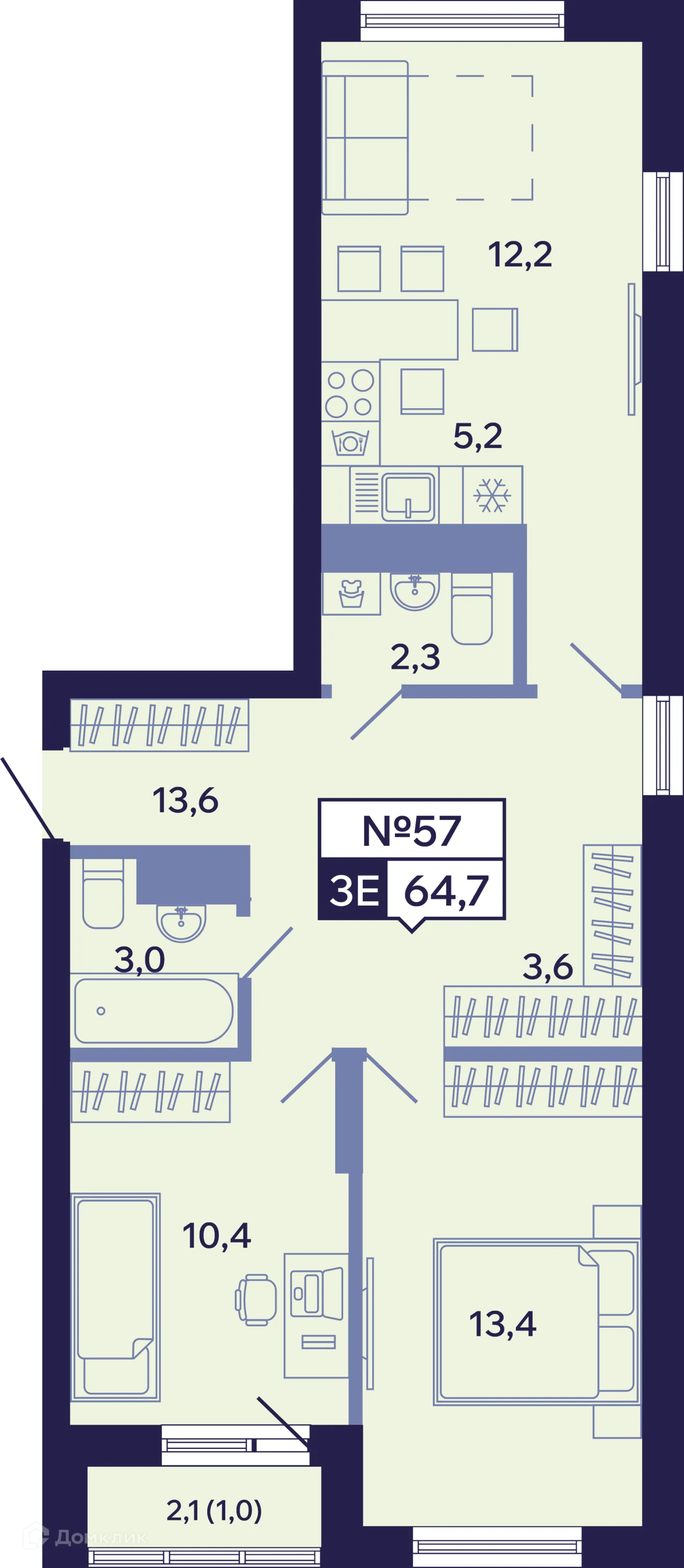 Фото квартиры в ЖК Ленские высоты