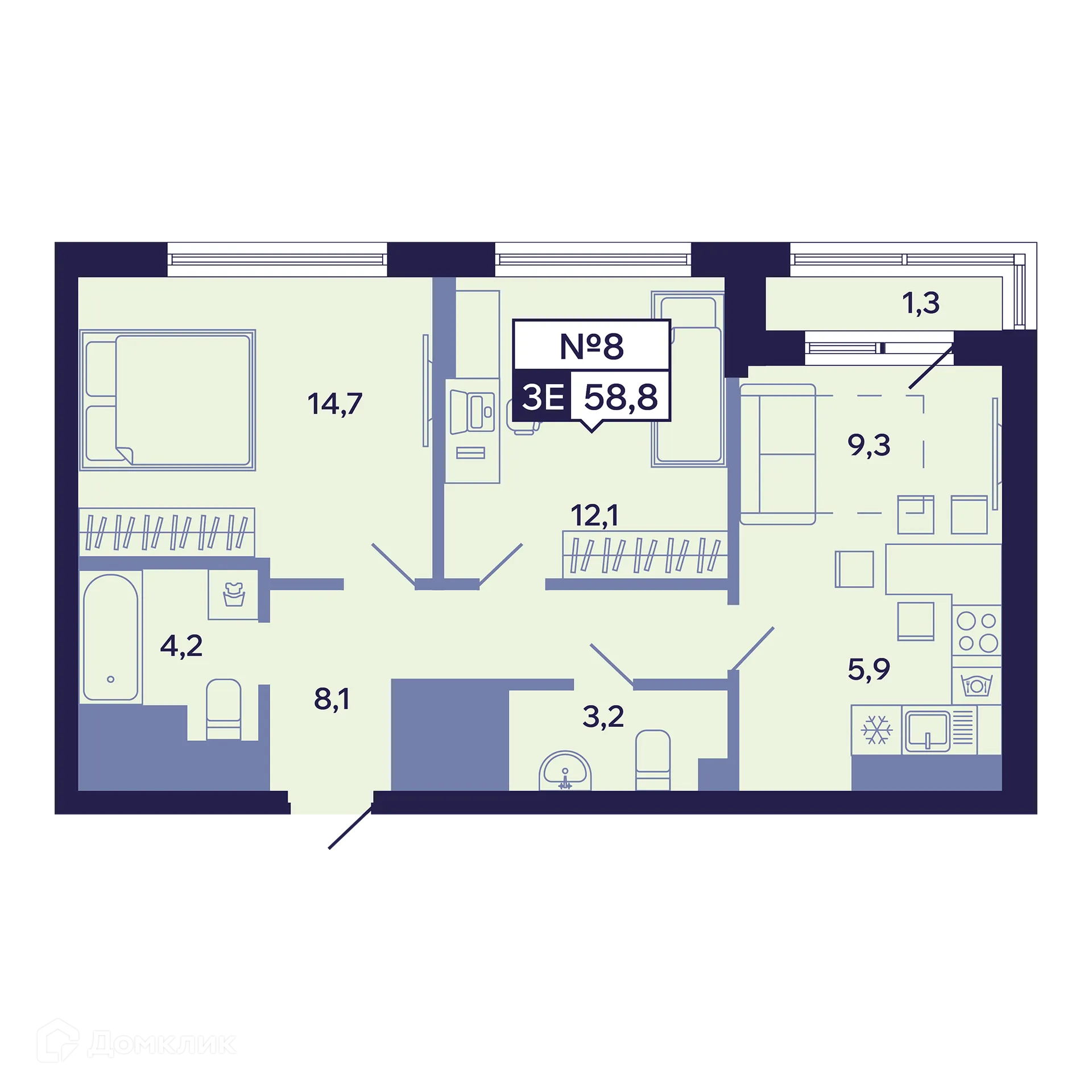 Фото квартиры в ЖК Ленские высоты