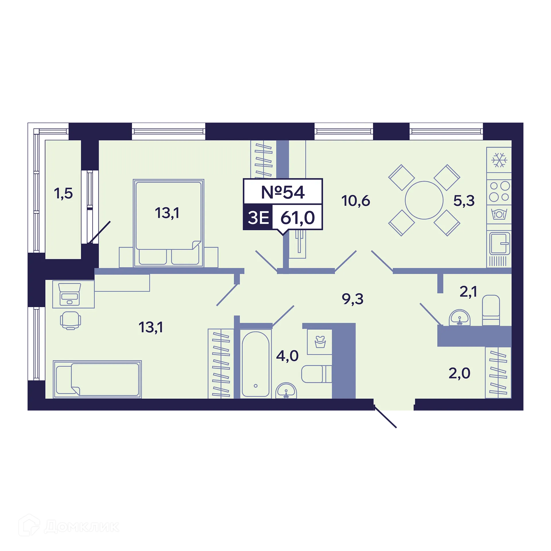 Фото квартиры в ЖК Ленские высоты