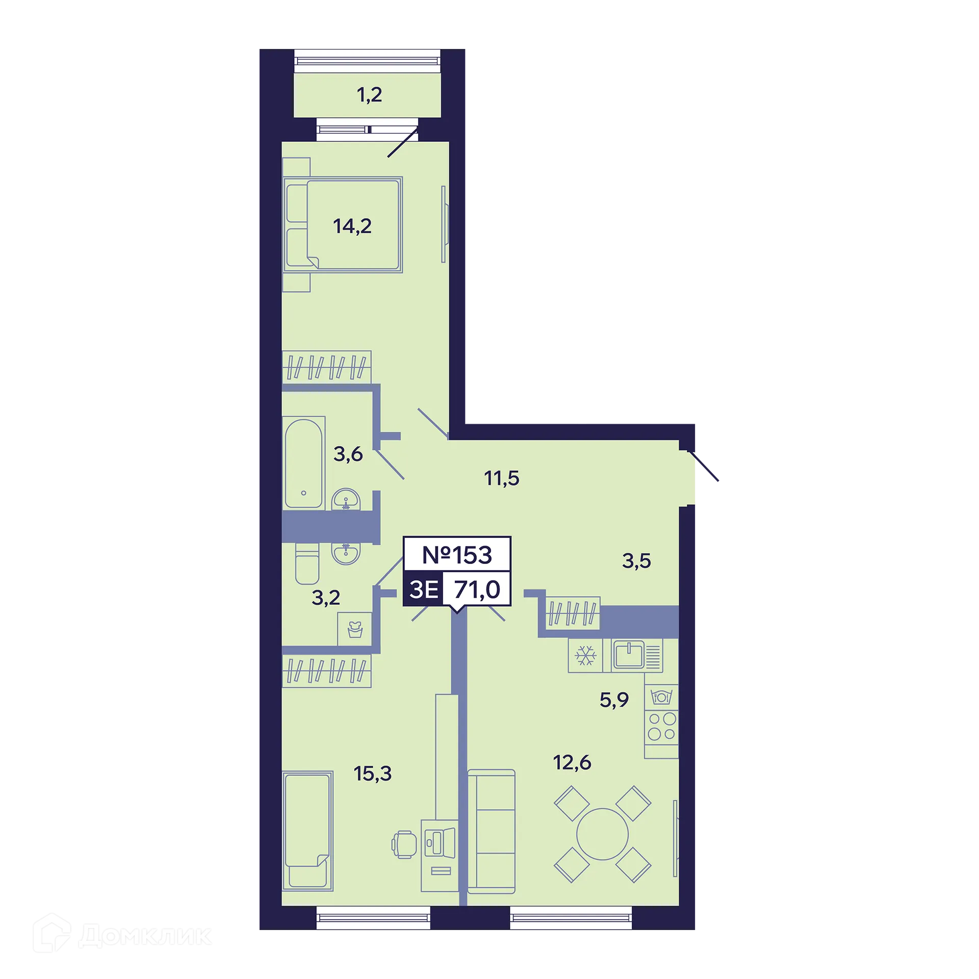 Фото квартиры в ЖК Ленские высоты