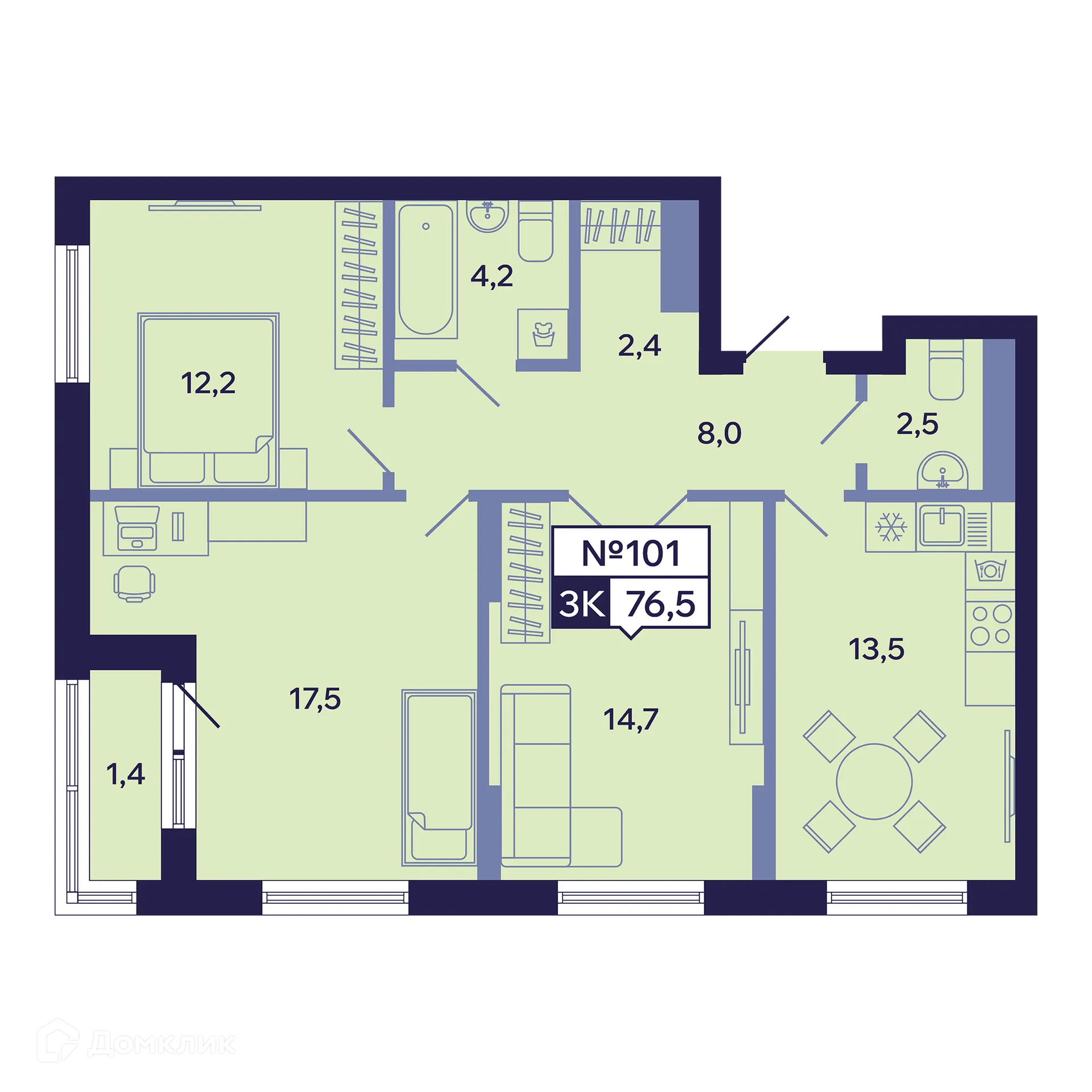 Фото квартиры в ЖК Ленские высоты