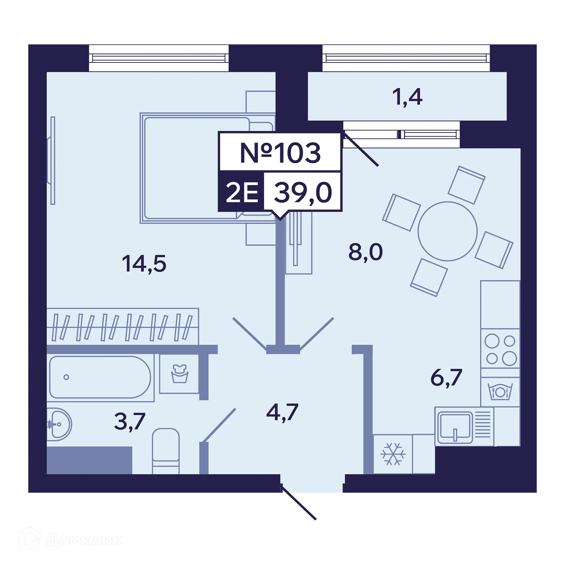 Фото квартиры в ЖК Ленские высоты