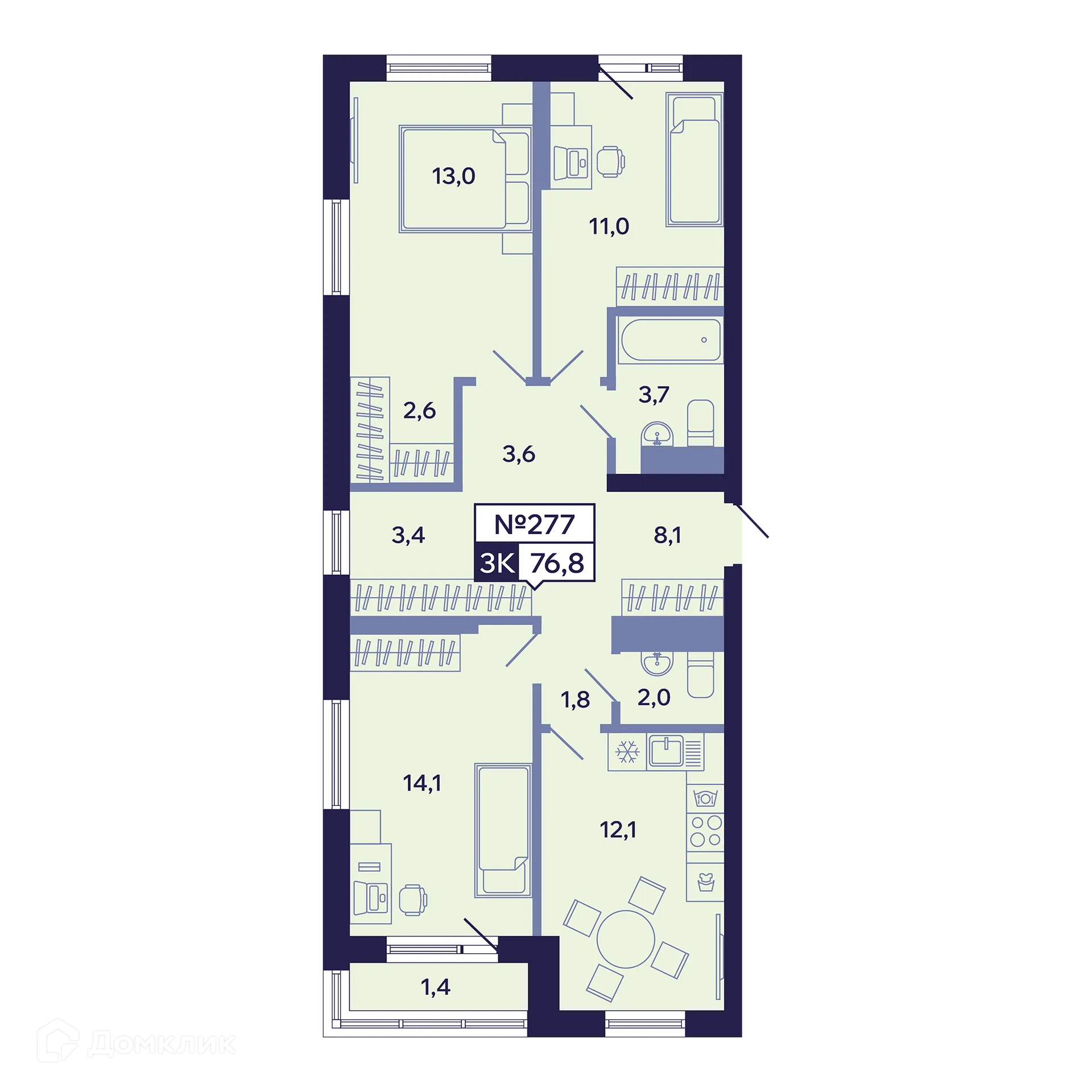 Фото квартиры в ЖК Ленские высоты