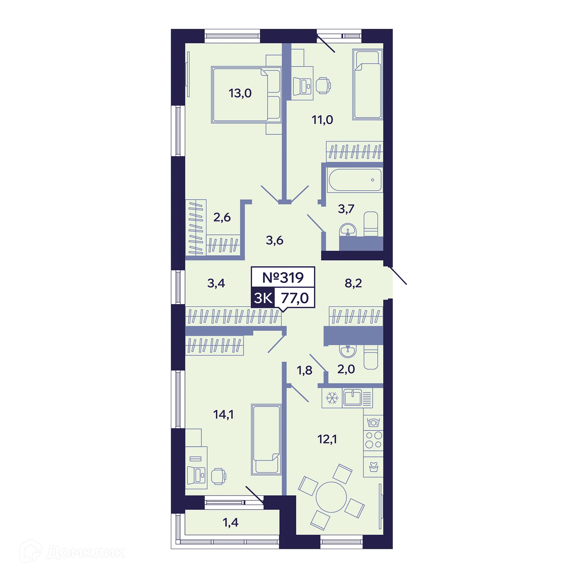 Фото квартиры в ЖК Ленские высоты