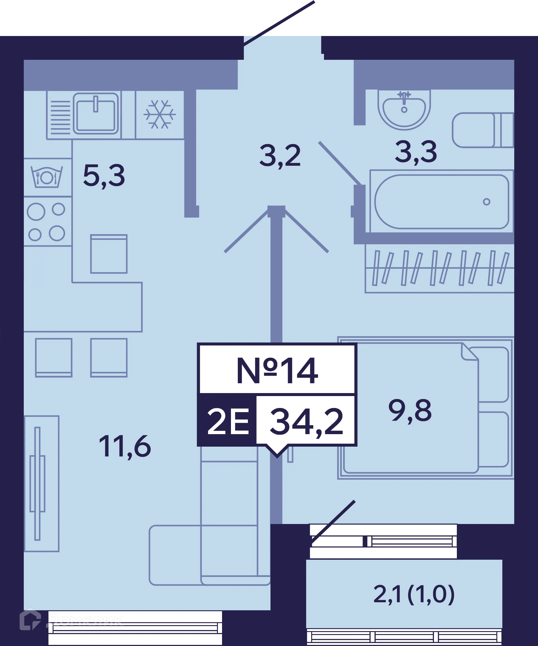 Фото квартиры в ЖК Ленские высоты