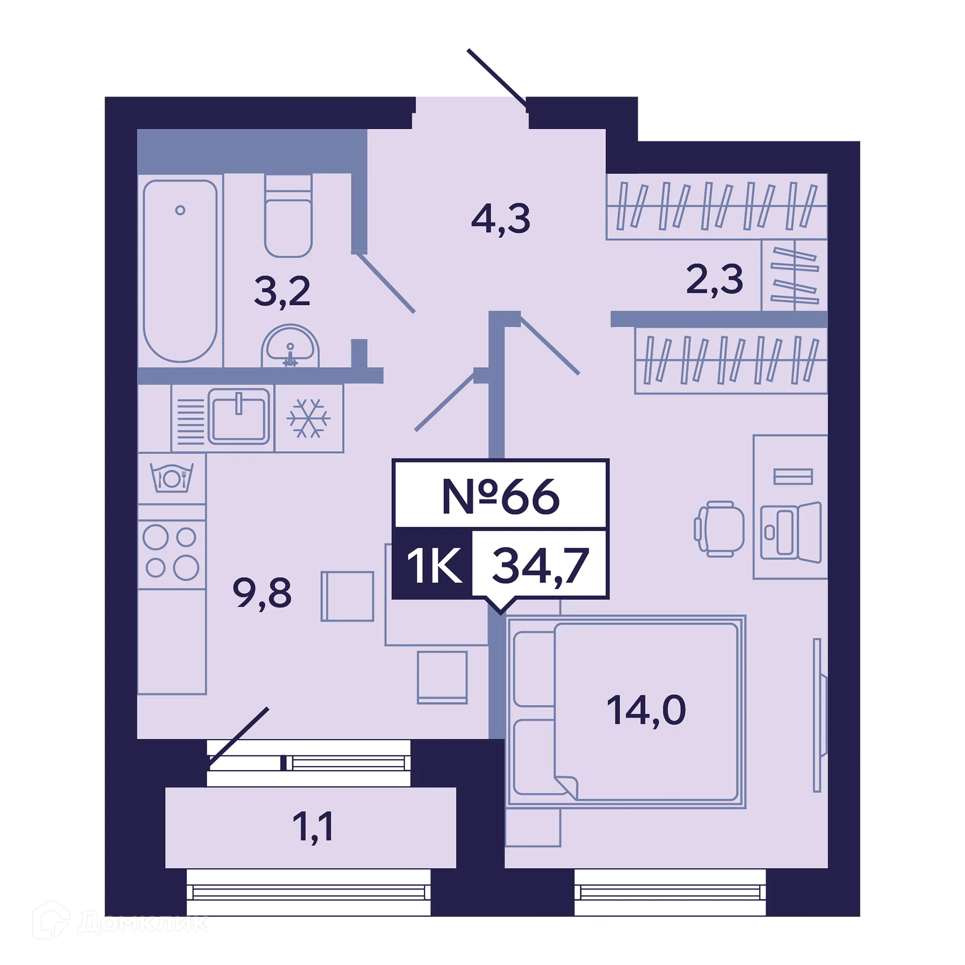 Фото квартиры в ЖК Ленские высоты